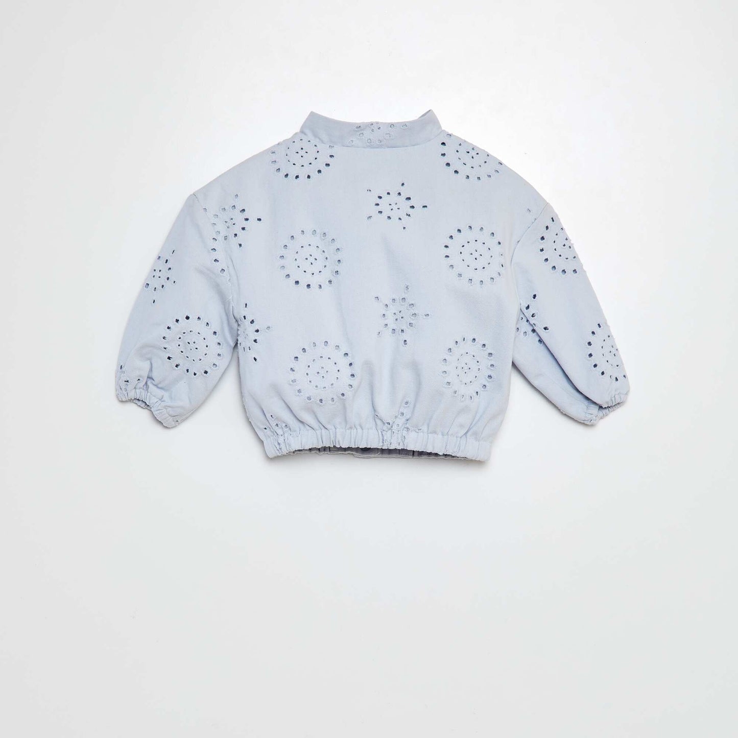 Blouson en broderies anglaises BLEU