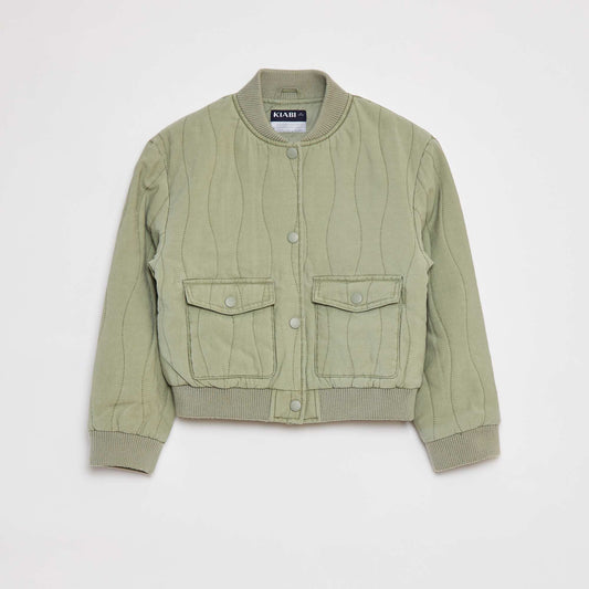 Veste en coton matelassé KAKI