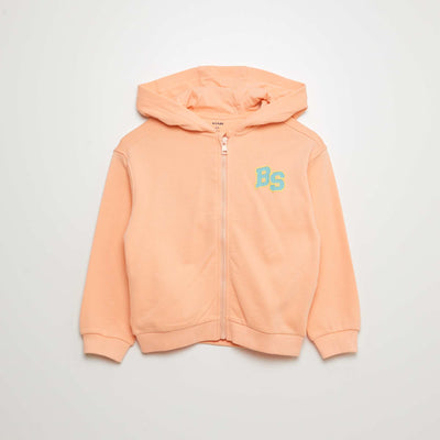 Sweat zippée à capuche 'Sister' ORANGE