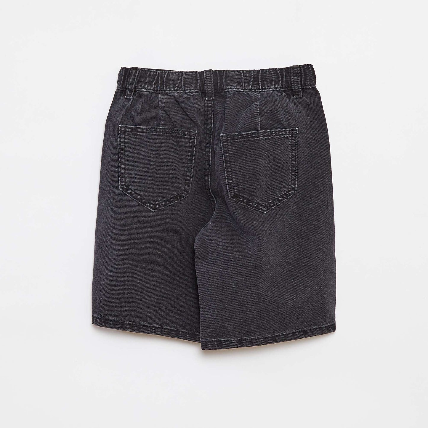 Bermuda en denim imprimé 'skaters' NOIR