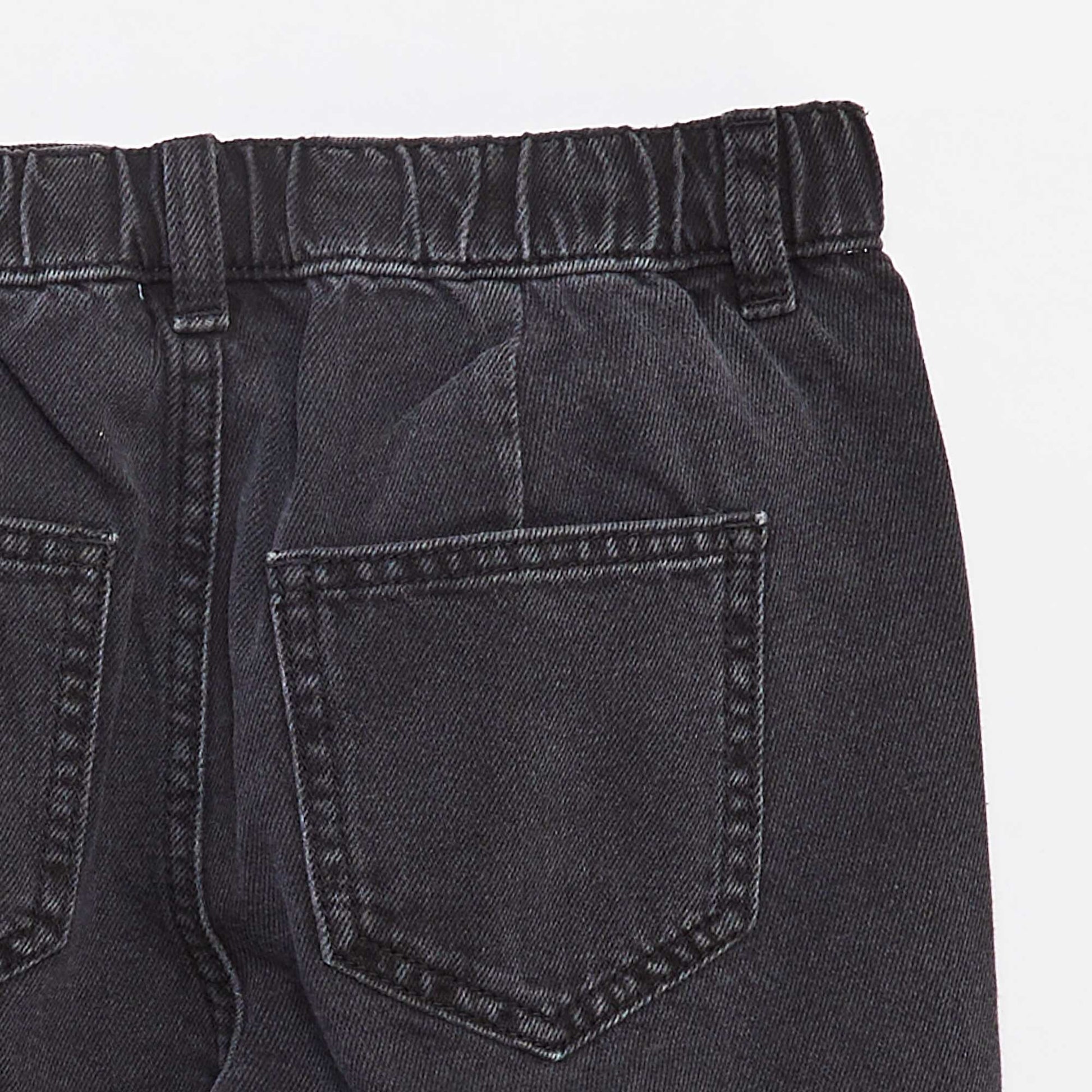Bermuda en denim imprimé 'skaters' NOIR