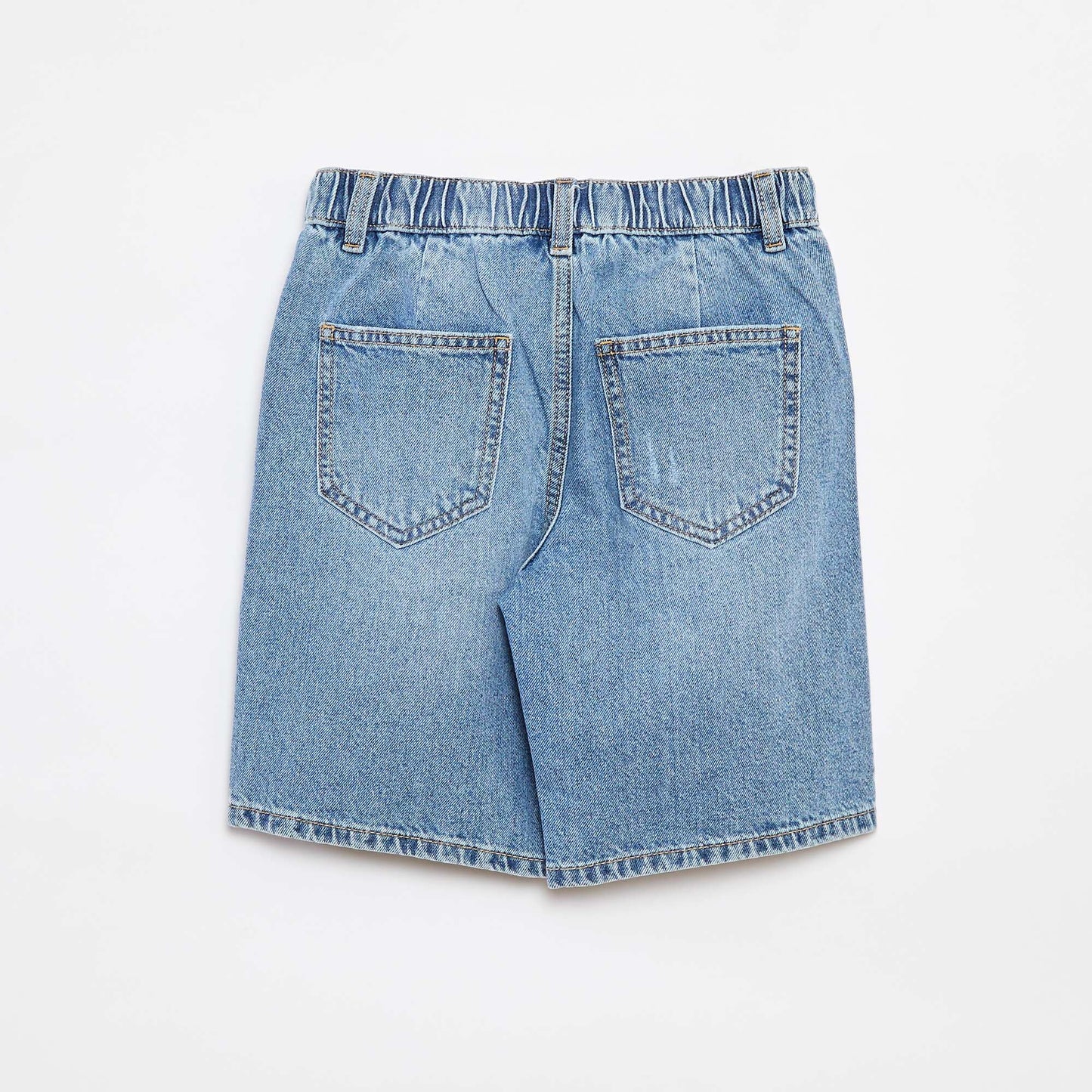 Bermuda en denim imprimé 'skaters' DOUBLE STONE