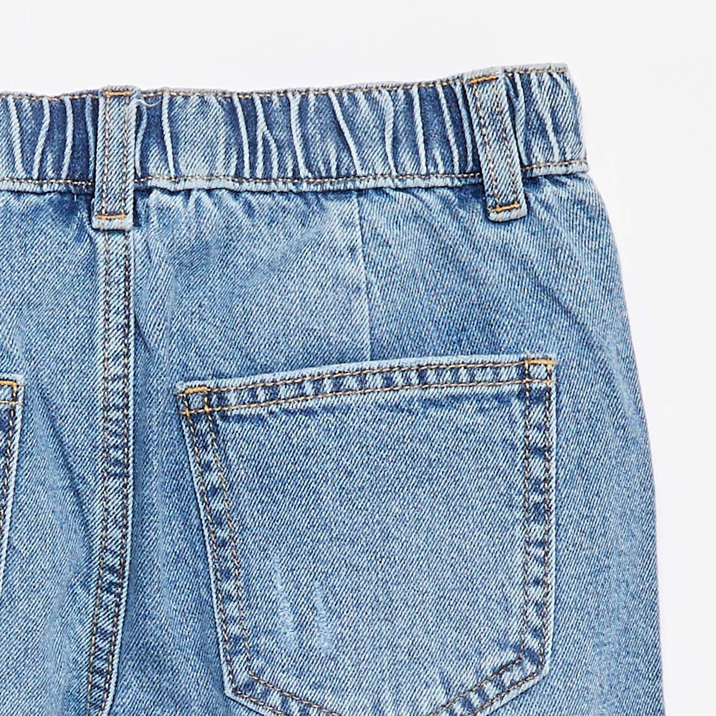 Bermuda en denim imprimé 'skaters' DOUBLE STONE