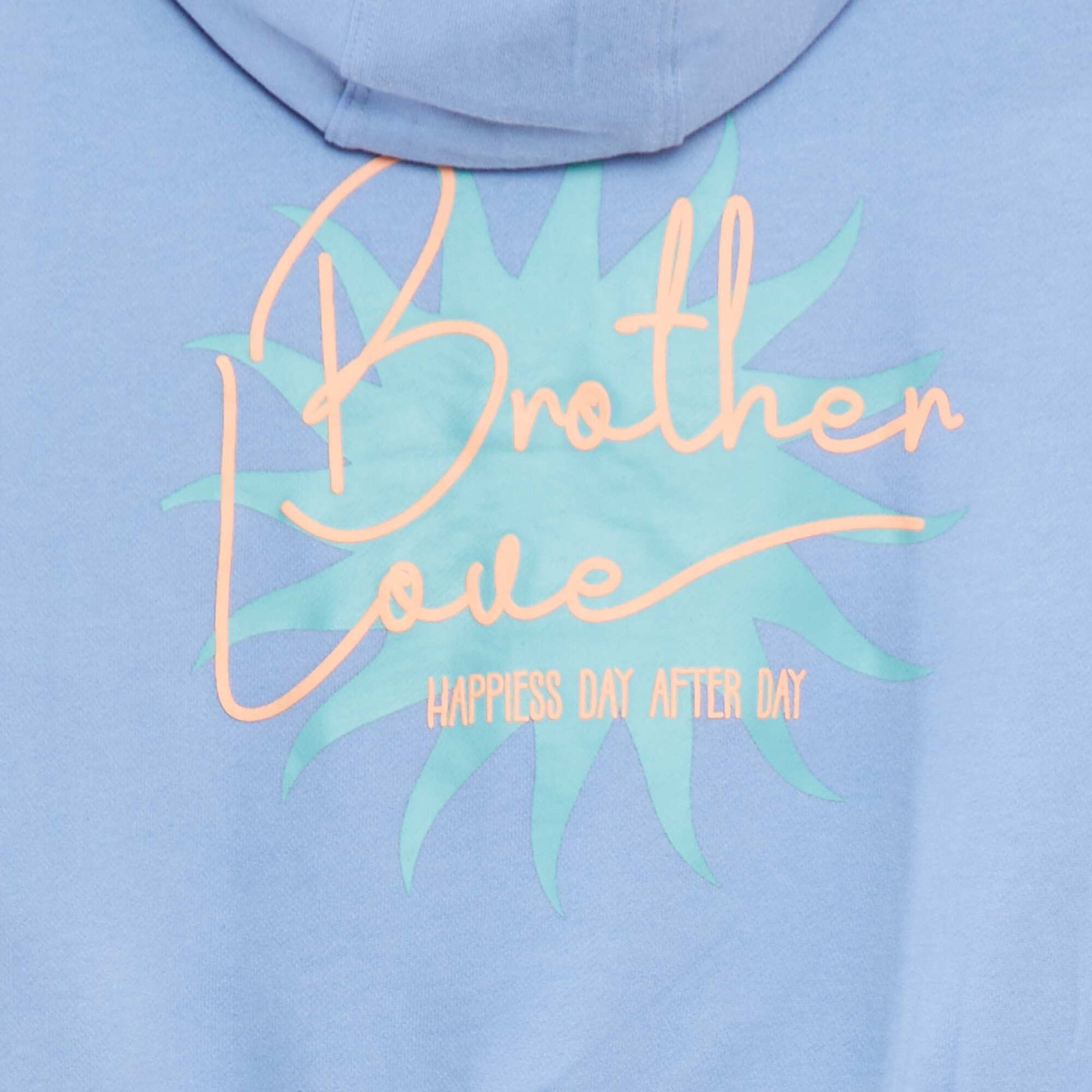 Sweat zippé à capuche forme loose BLEU