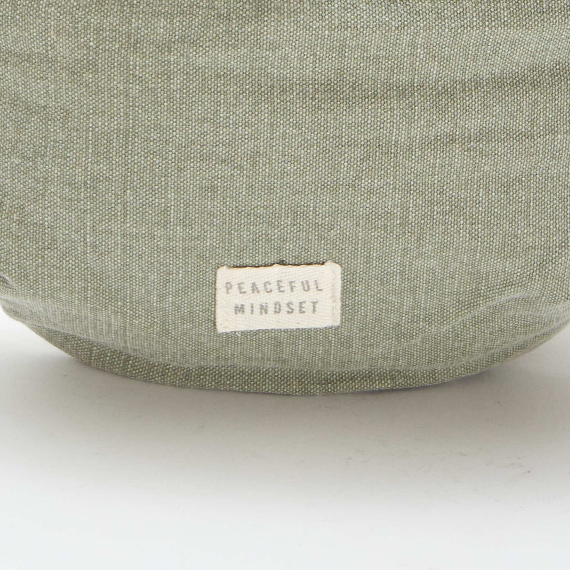 Grand sac banane avec étiquette tissée KAKI