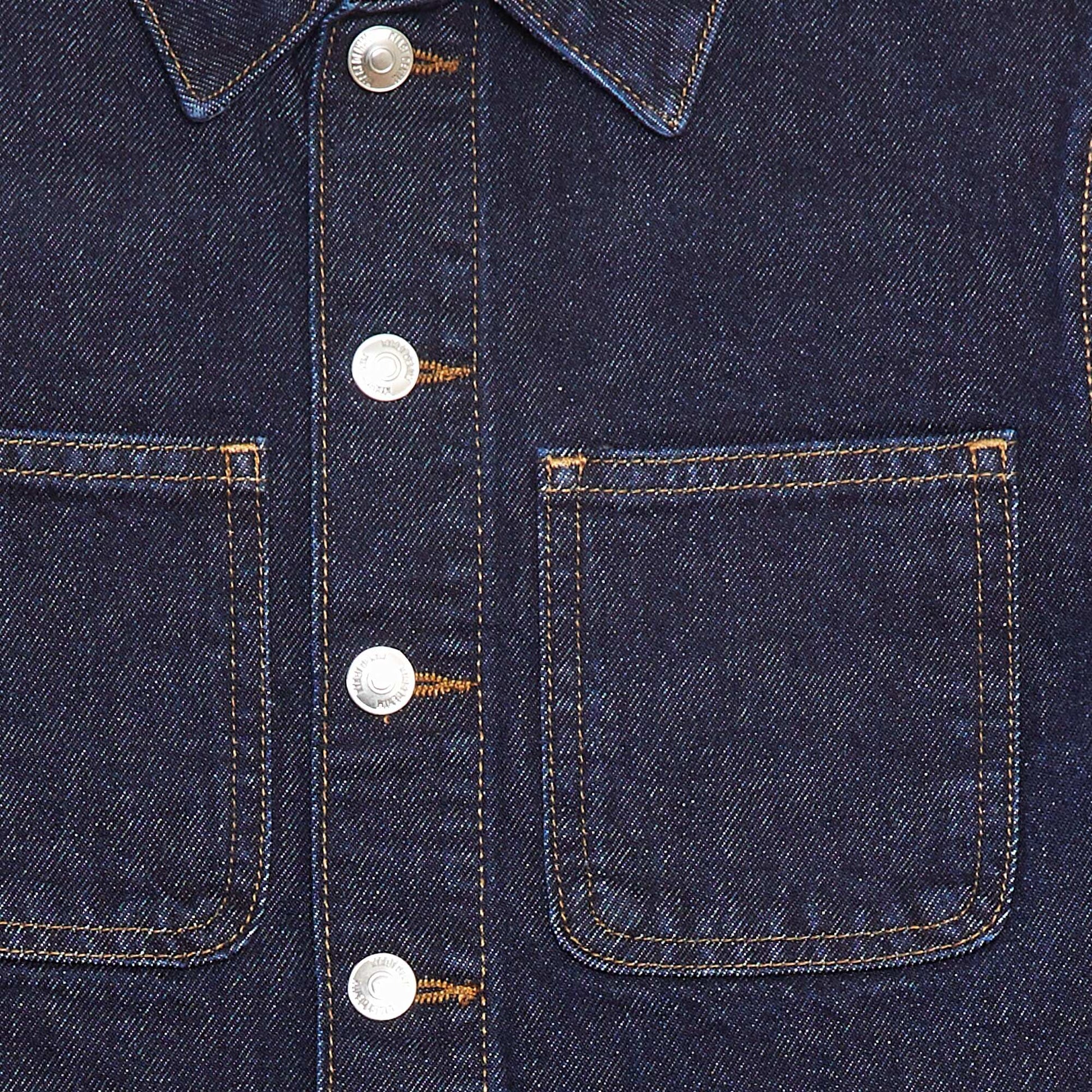 Veste denim avec ouverture boutons métalliques BLEU