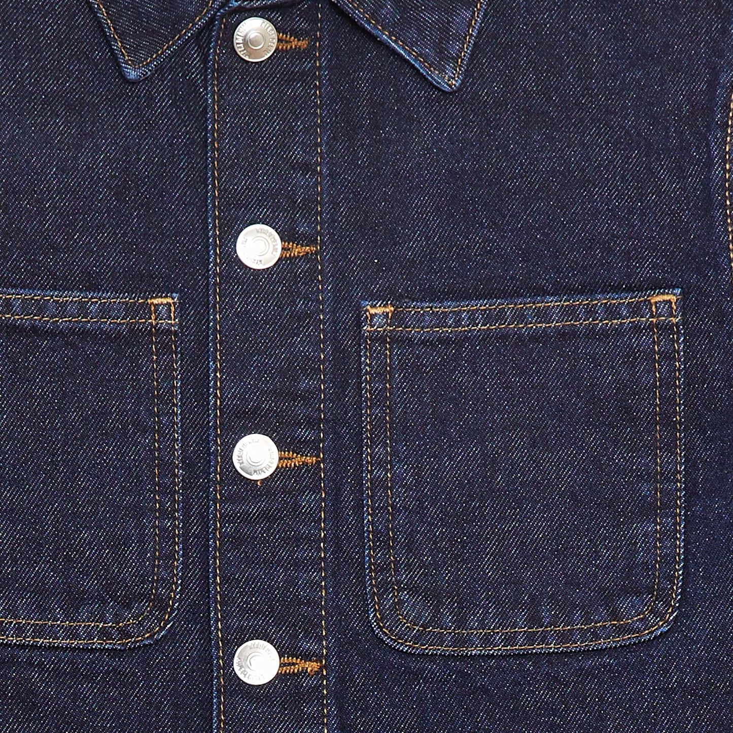 Veste denim avec ouverture boutons métalliques BLEU