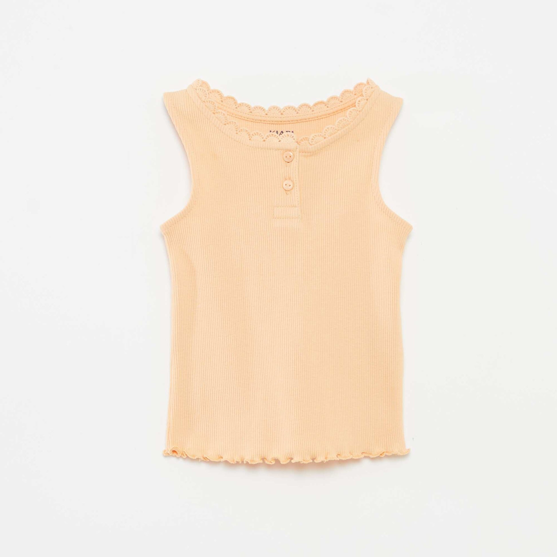 Débardeur en maille côtelée ORANGE