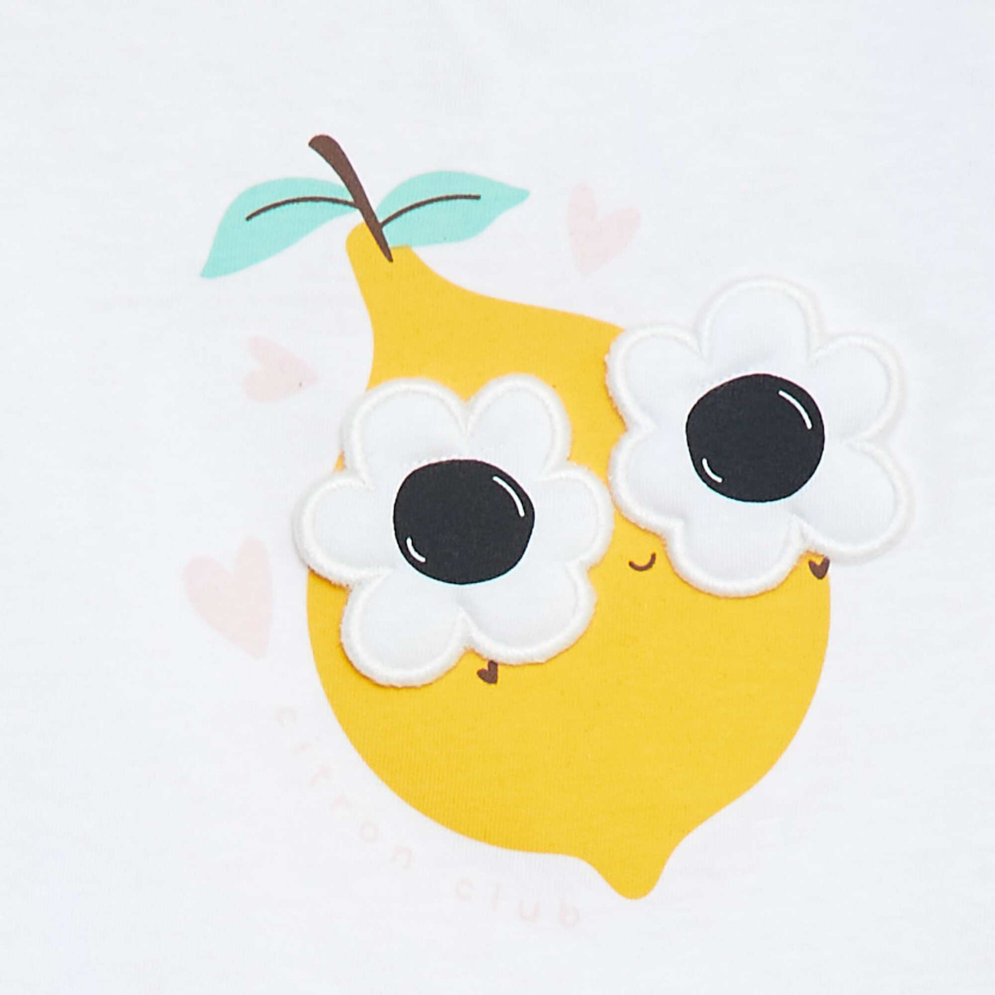 T-shirt à manches courtes avec animation BLANC