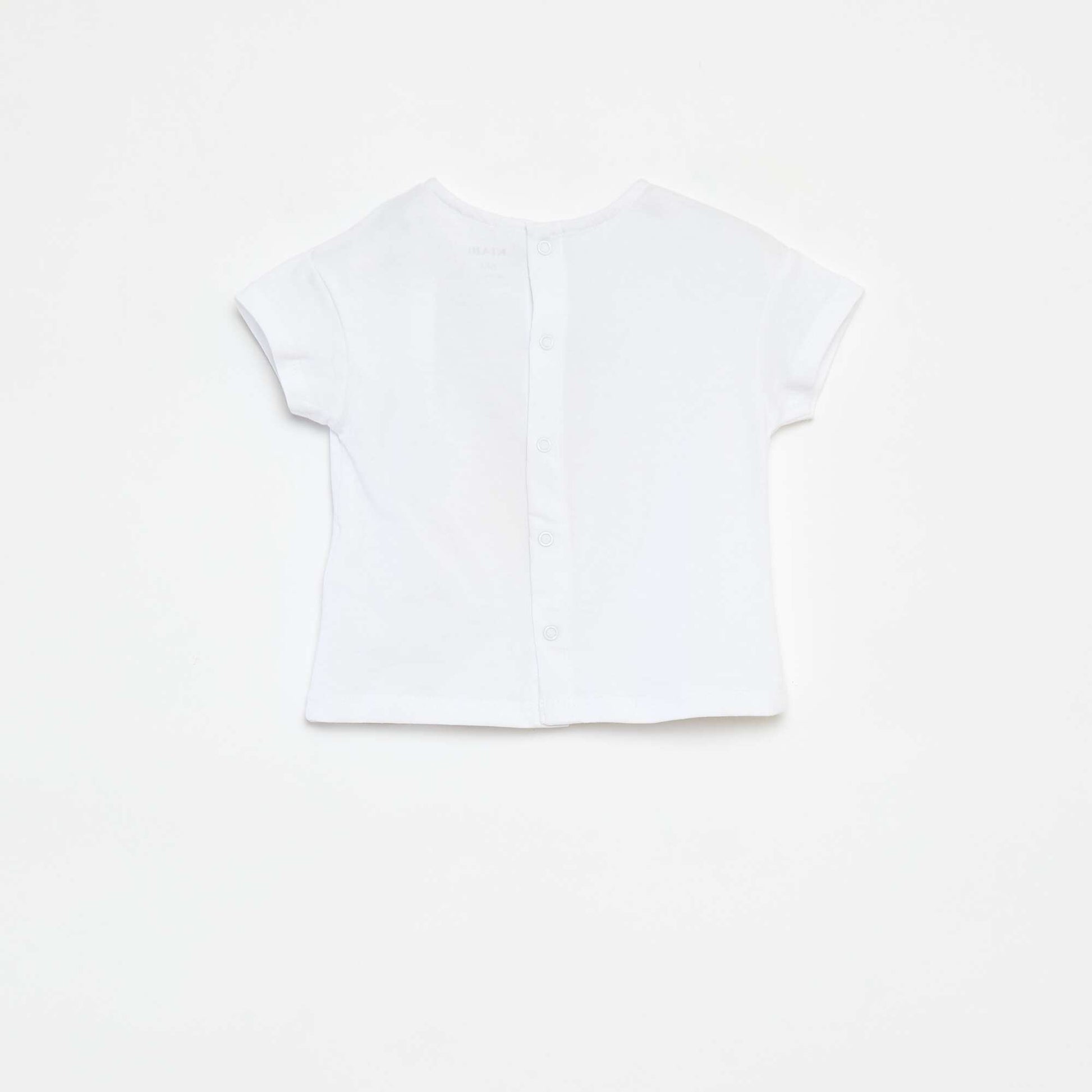 T-shirt à manches courtes avec animation BLANC