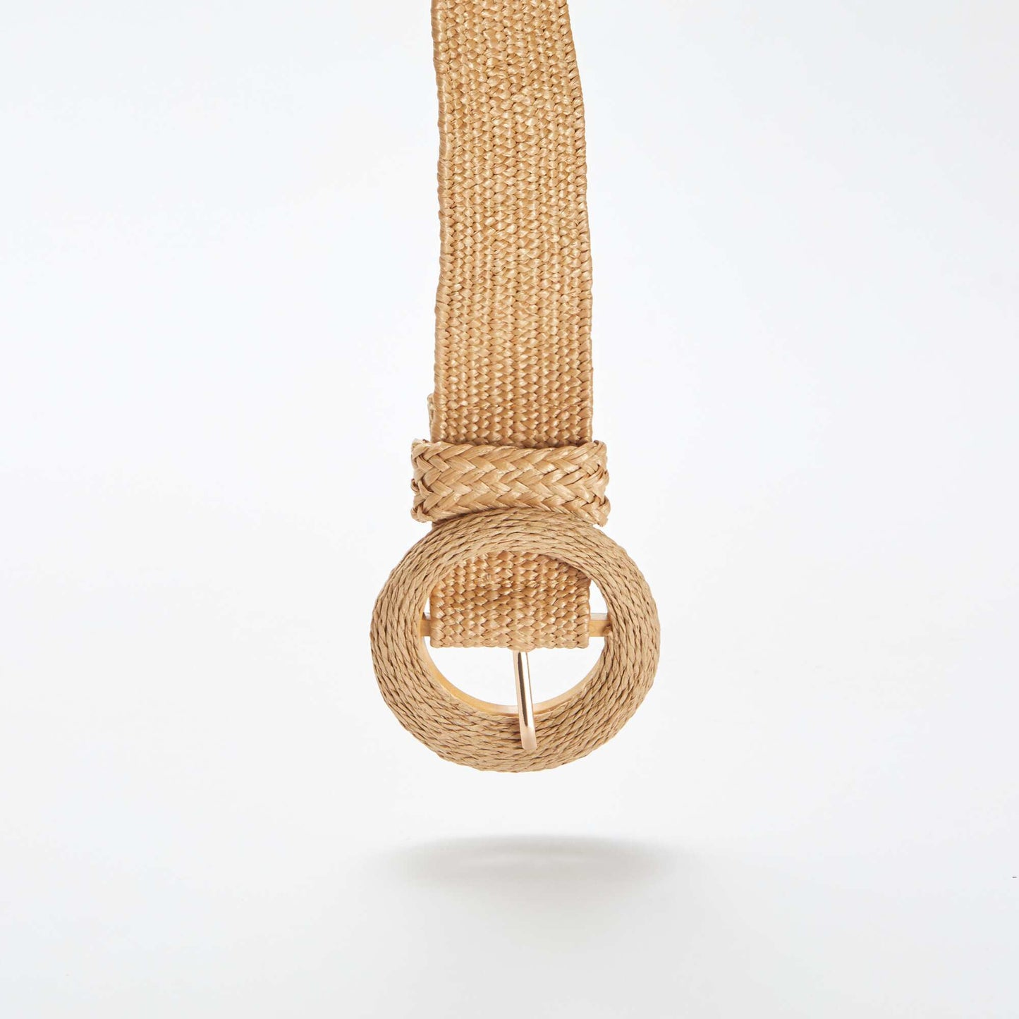 Ceinture tressée effet paille BEIGE