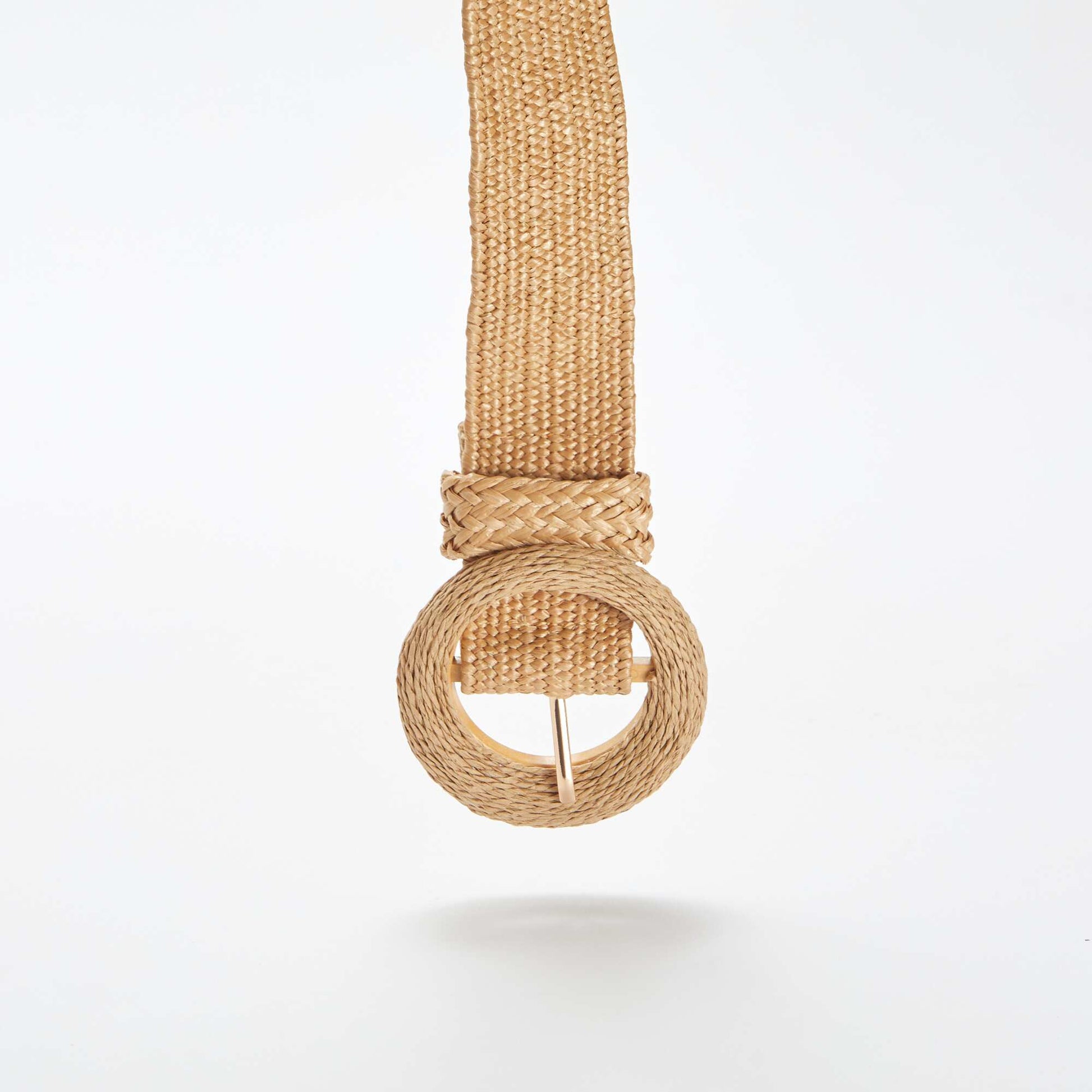 Ceinture tressée effet paille BEIGE