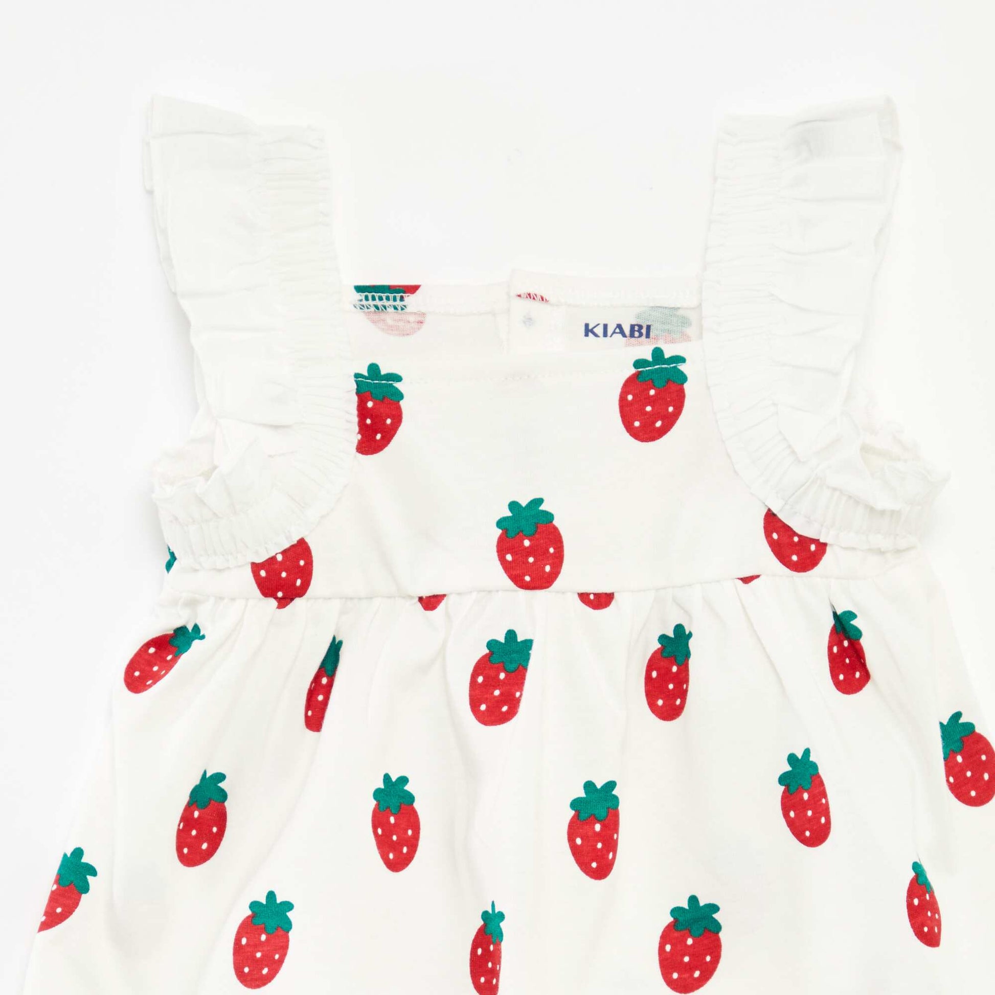 Top sans manches avec volants BLANC