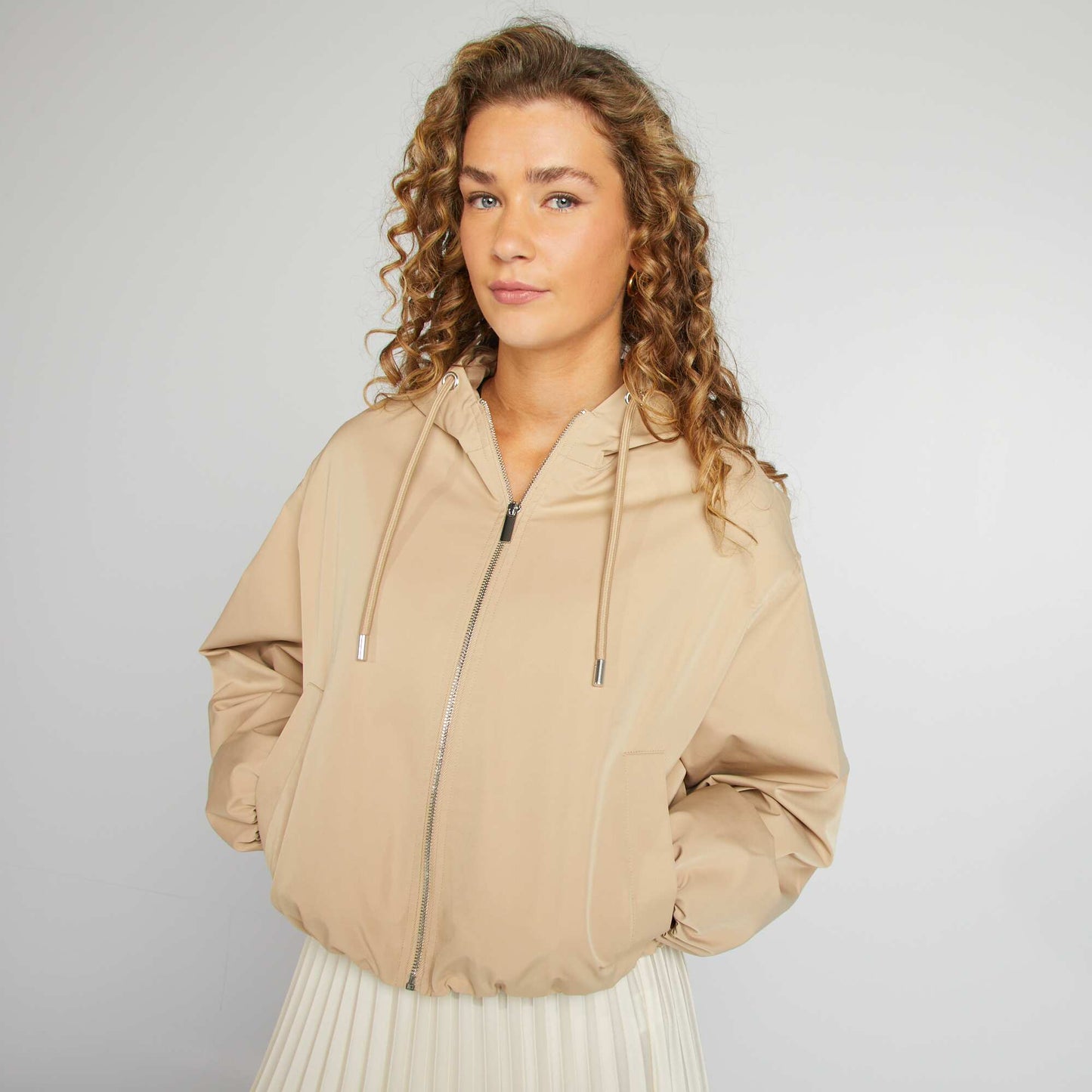 Blouson court oversize BEIGE