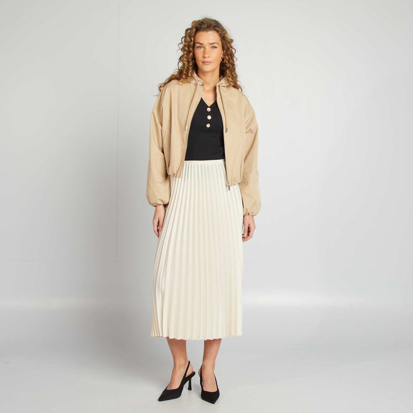 Blouson court oversize BEIGE