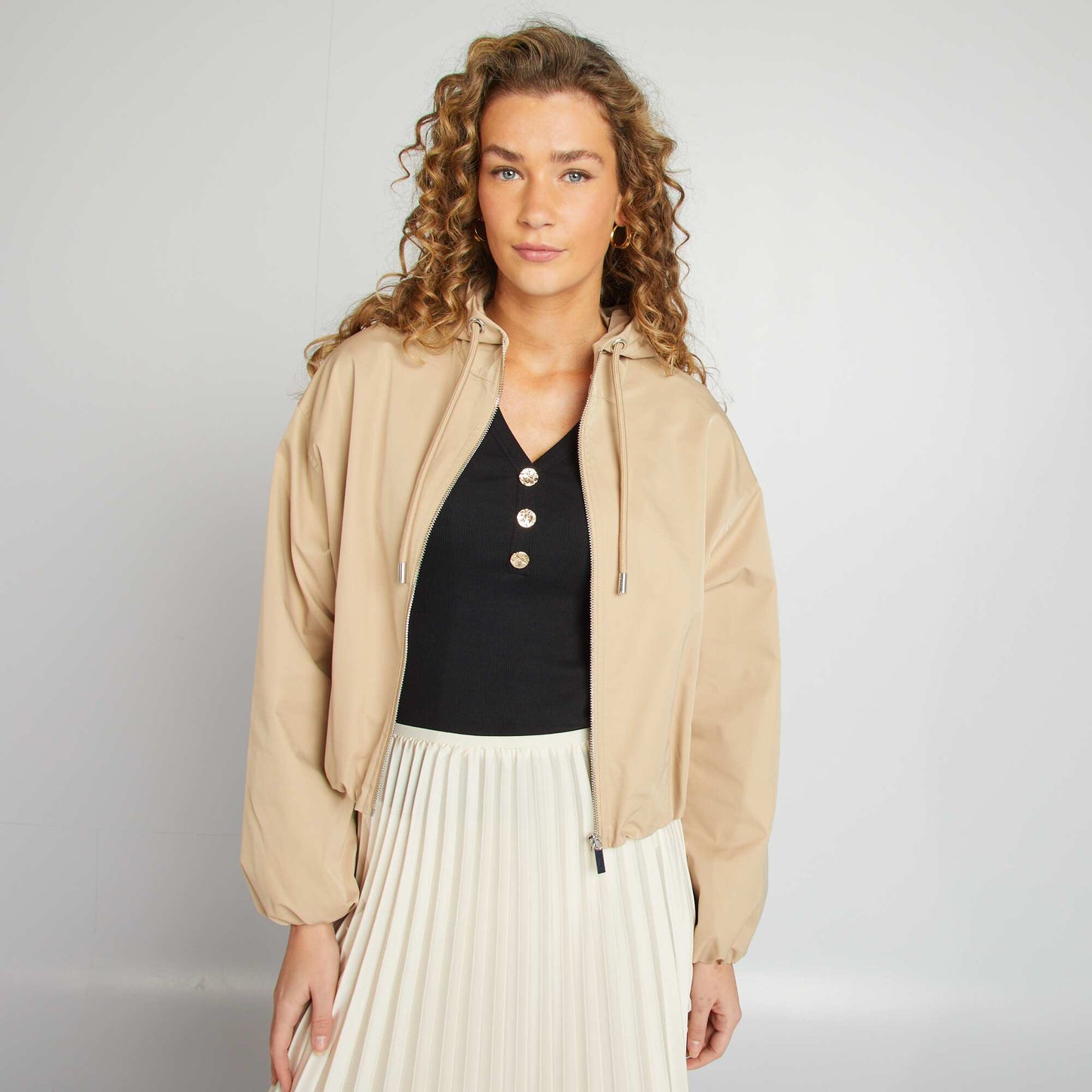 Blouson court oversize BEIGE