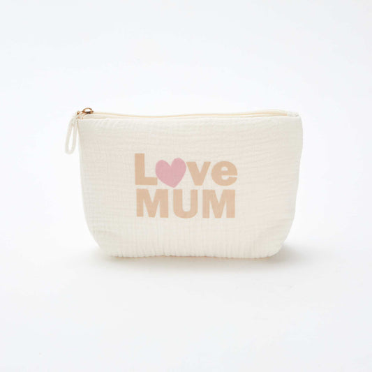Trousse de toilette 'Love Mum' BEIGE