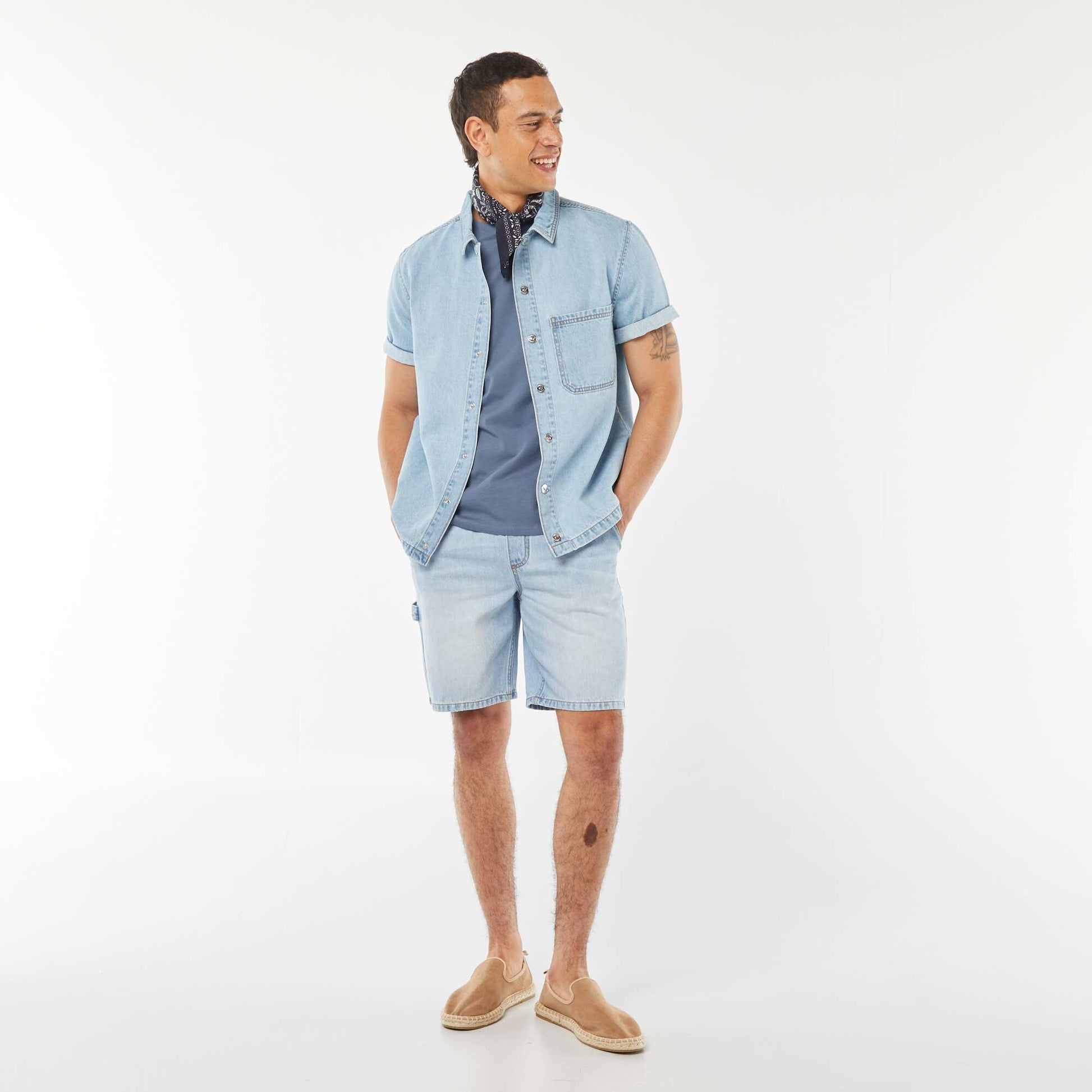 Bermuda en jean avec poches TRIPLE STONE