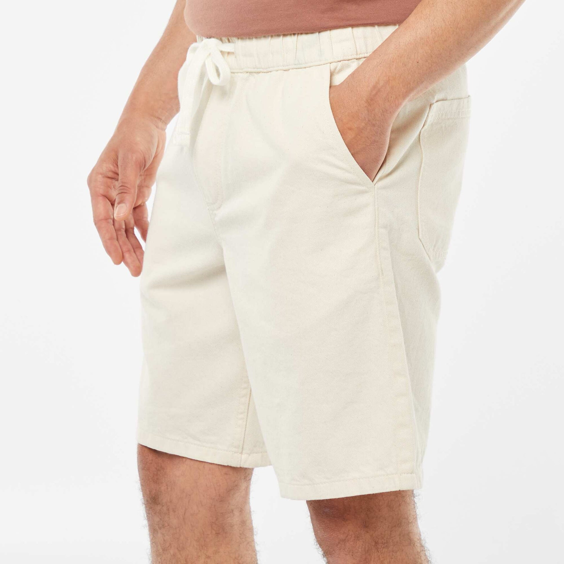 Bermuda en jean avec poches BLANC CASSé