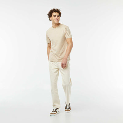 Pantalon denim coupe relaxed BLANC