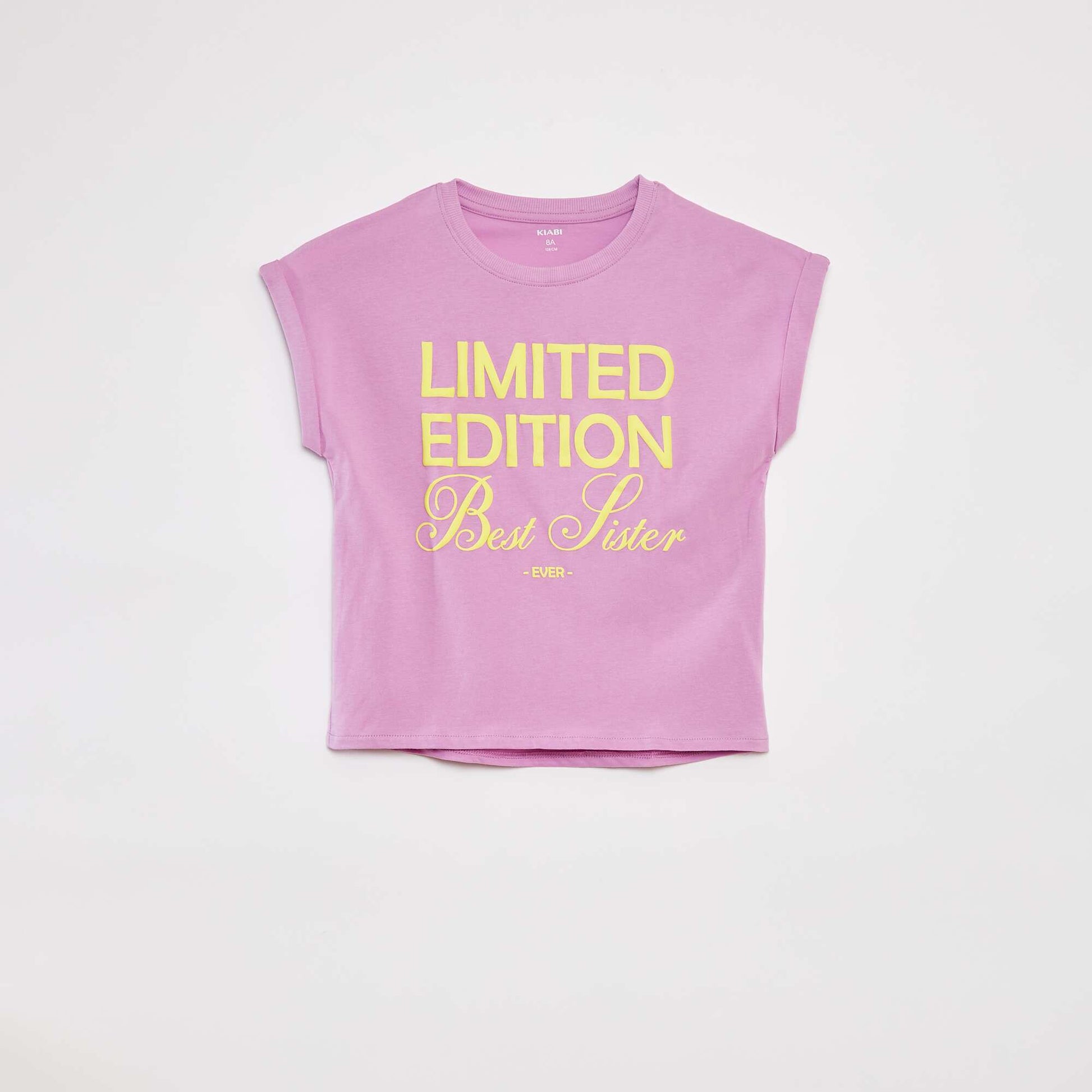 T-shirt à manches courtes et col rond avec animation ROSE