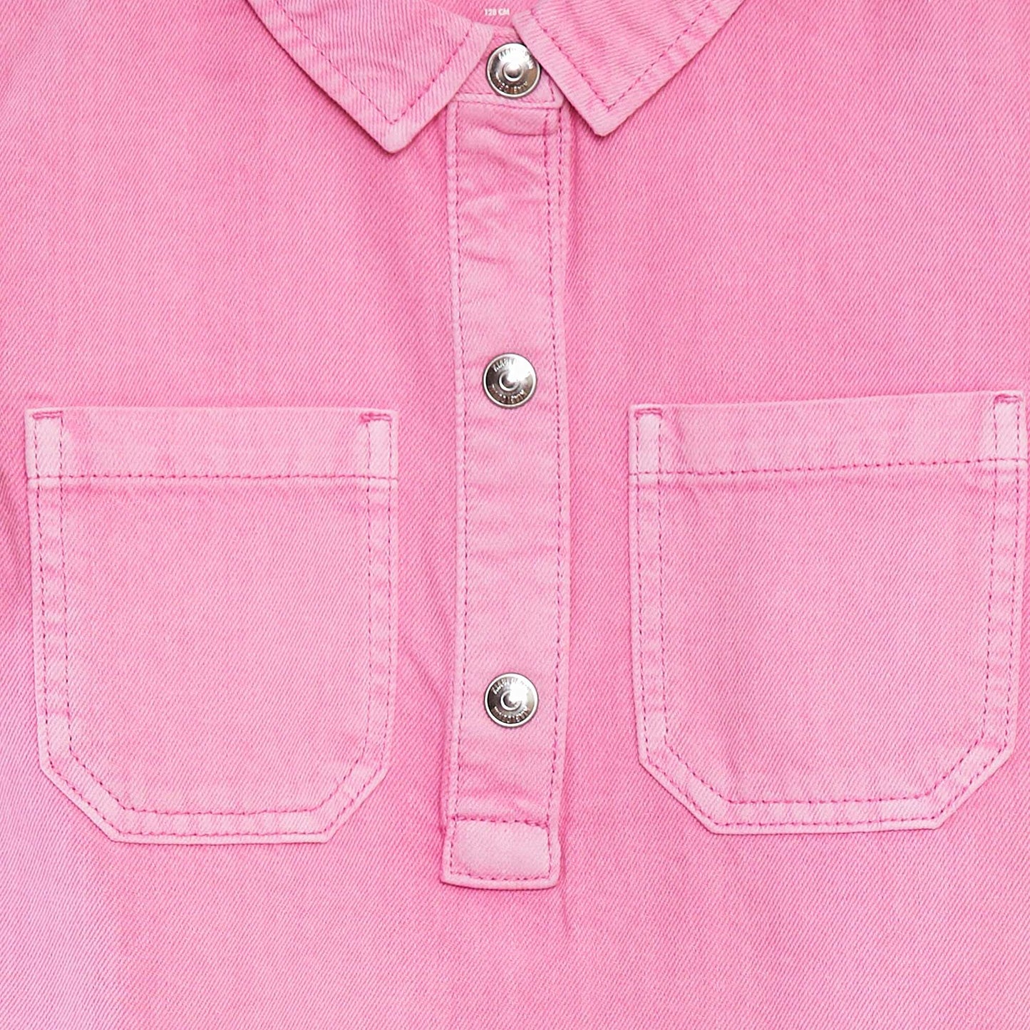Robe courte en denim avec col chemisier ROSE