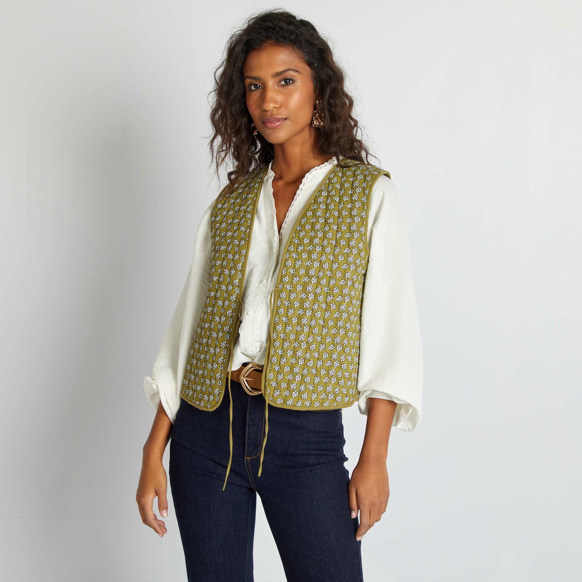 Veste sans manches matelassée KAKI