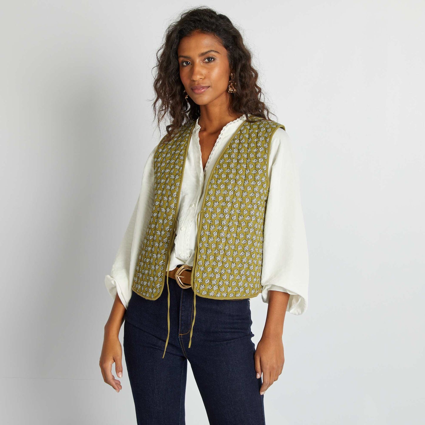 Veste sans manches matelassée KAKI