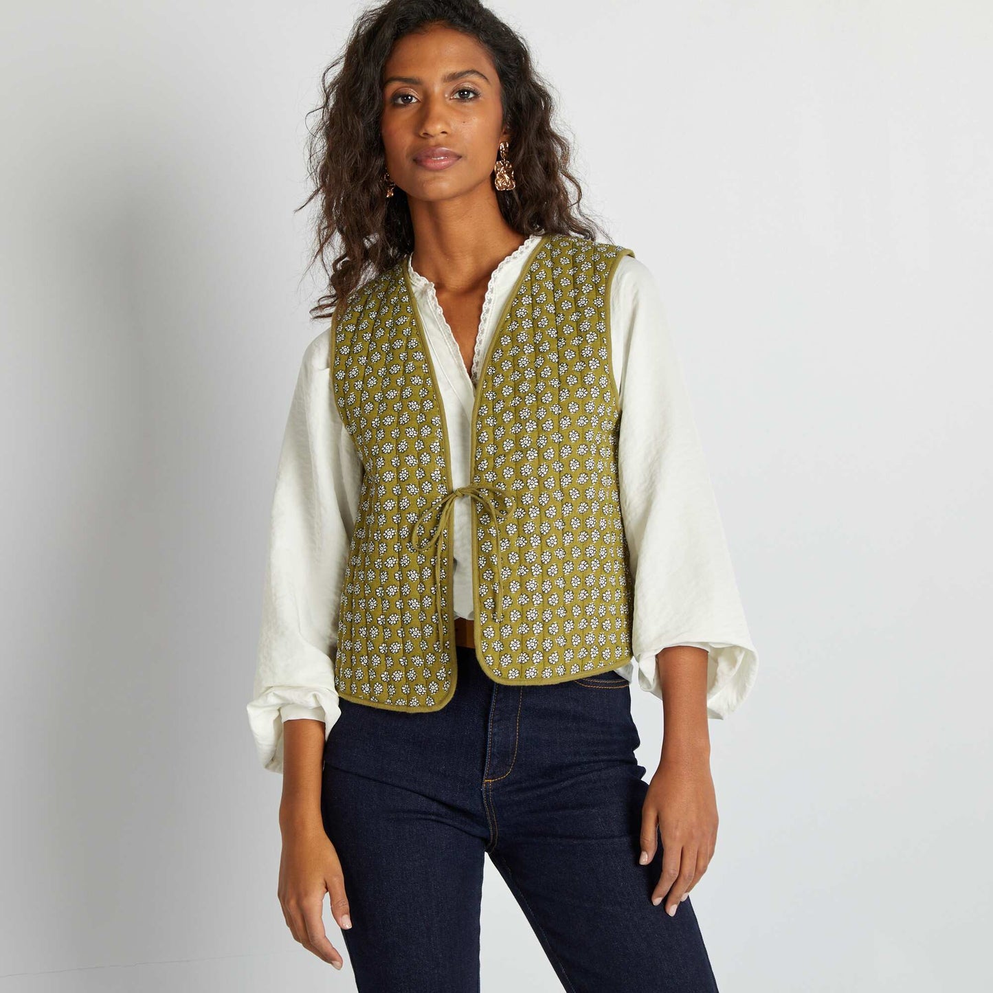 Veste sans manches matelassée KAKI