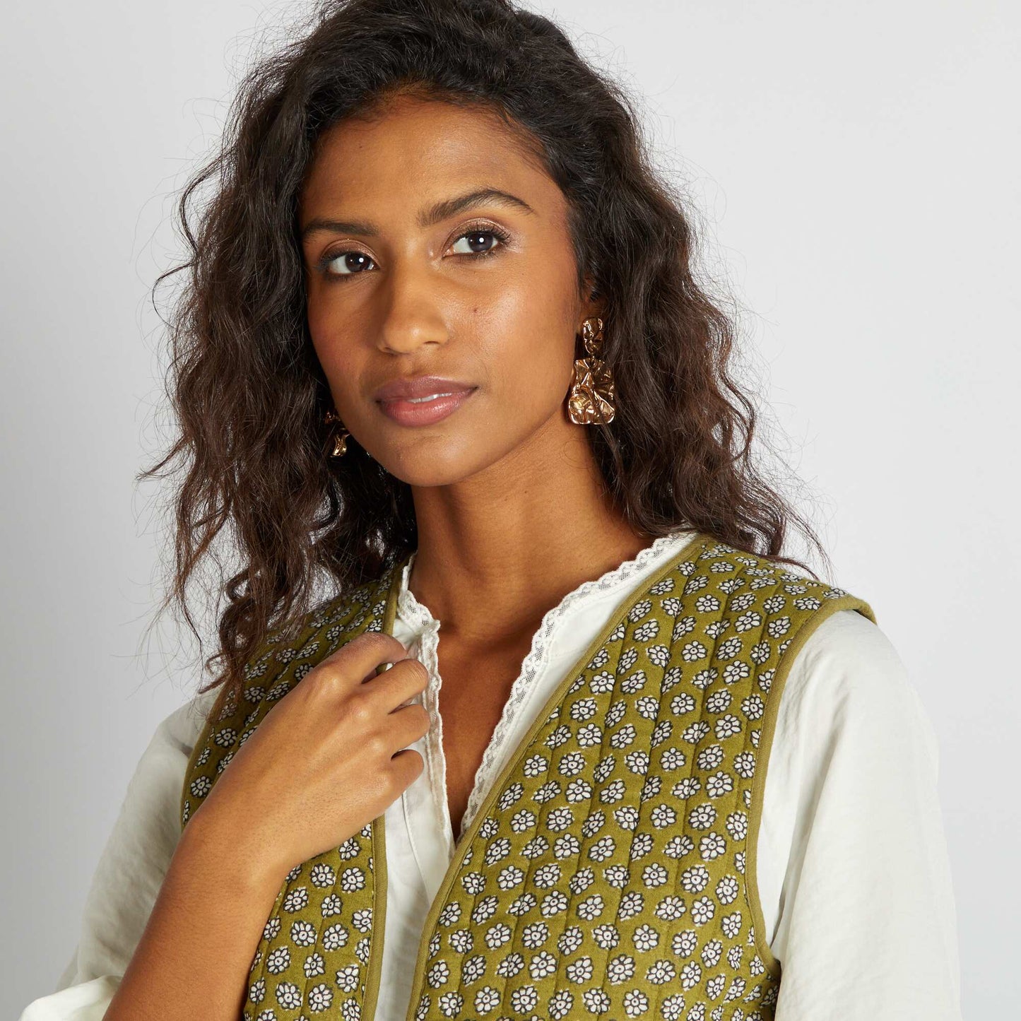 Veste sans manches matelassée KAKI