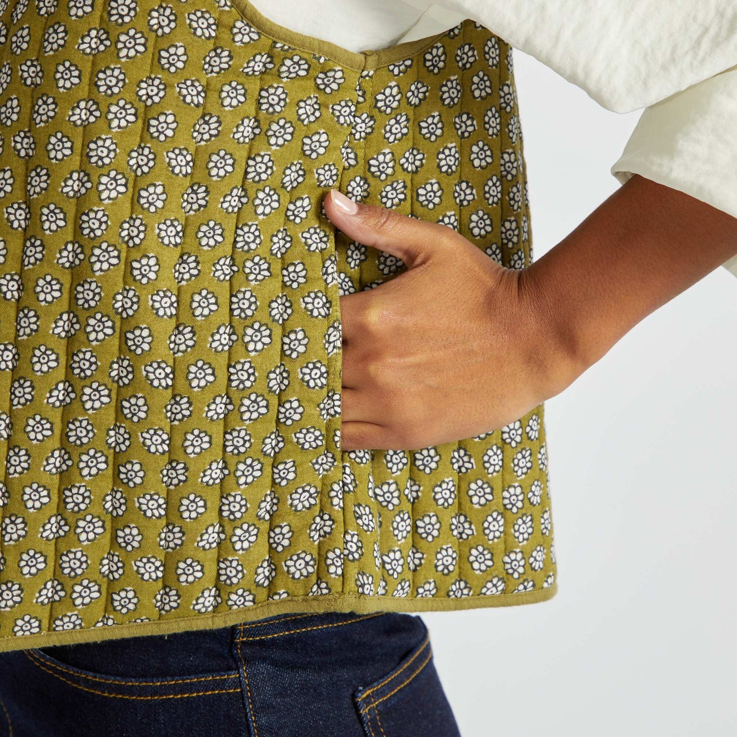 Veste sans manches matelassée KAKI