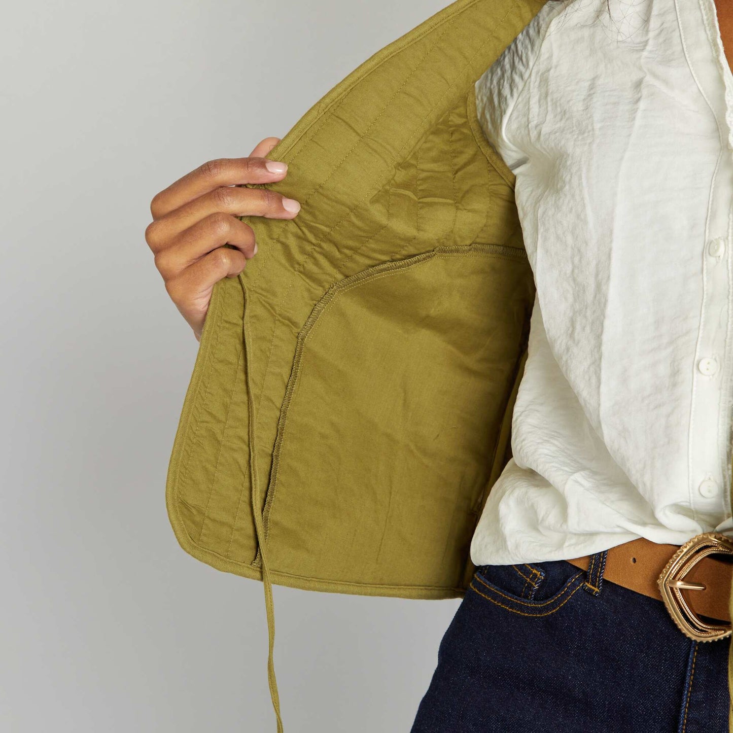 Veste sans manches matelassée KAKI