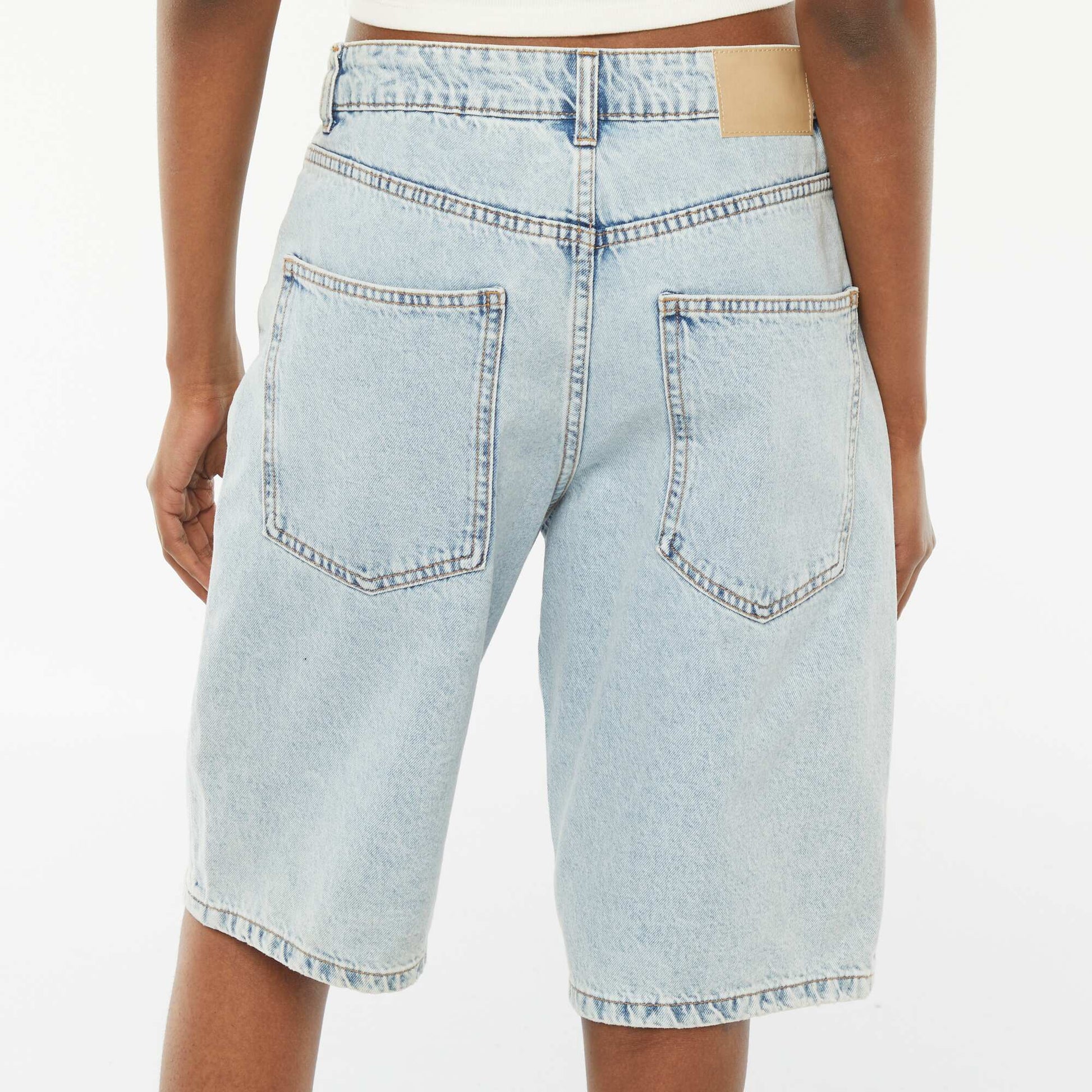 Bermuda en jean à 5 poches BLEU