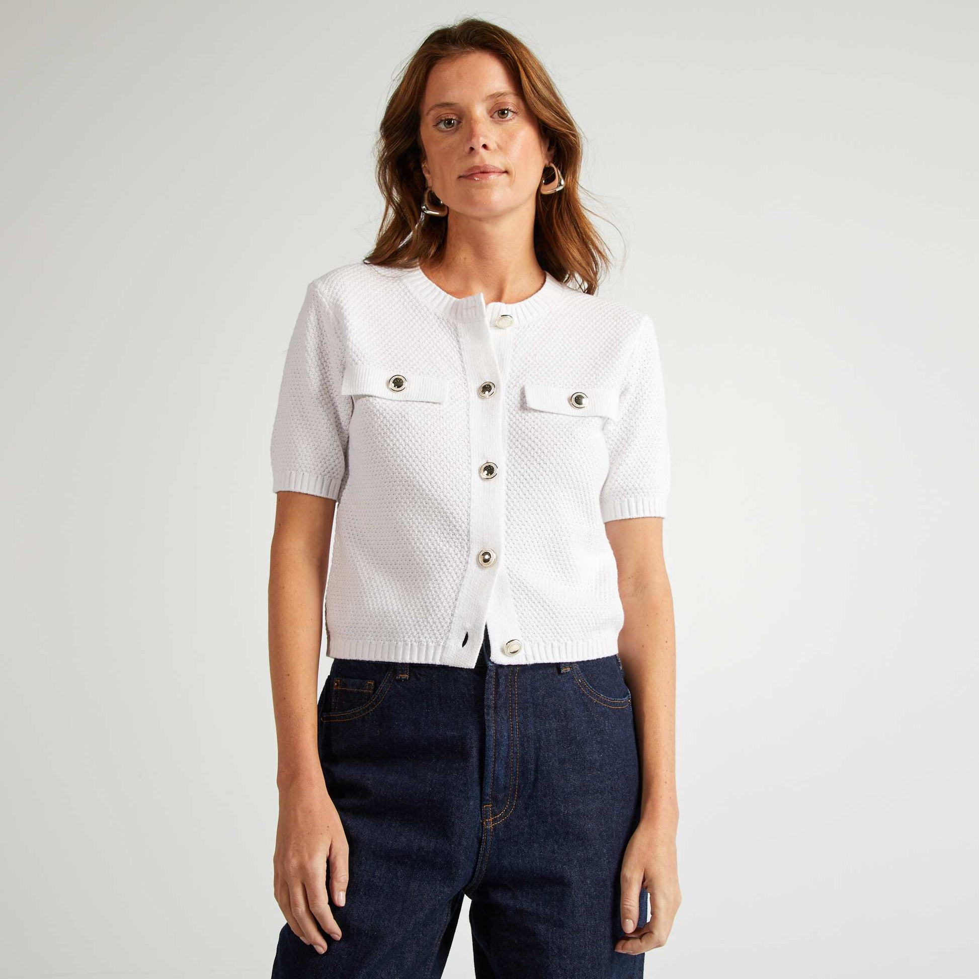 Gilet à manches courtes BLANC