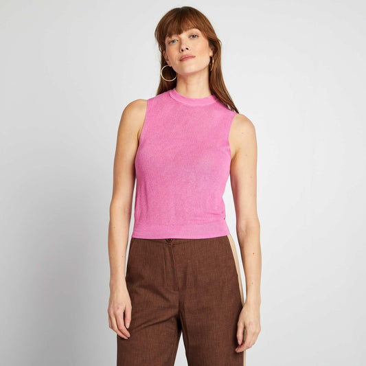 Débardeur sans manches encolure américaine ROSE
