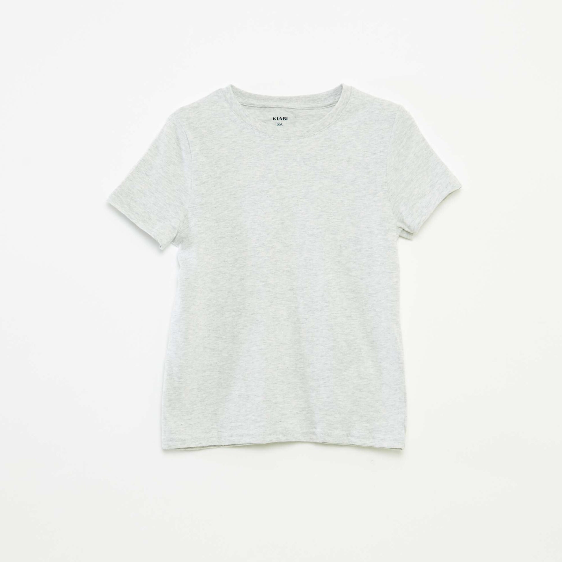 Lot de 2 t-shirts à manches courtes et col rond BLANC