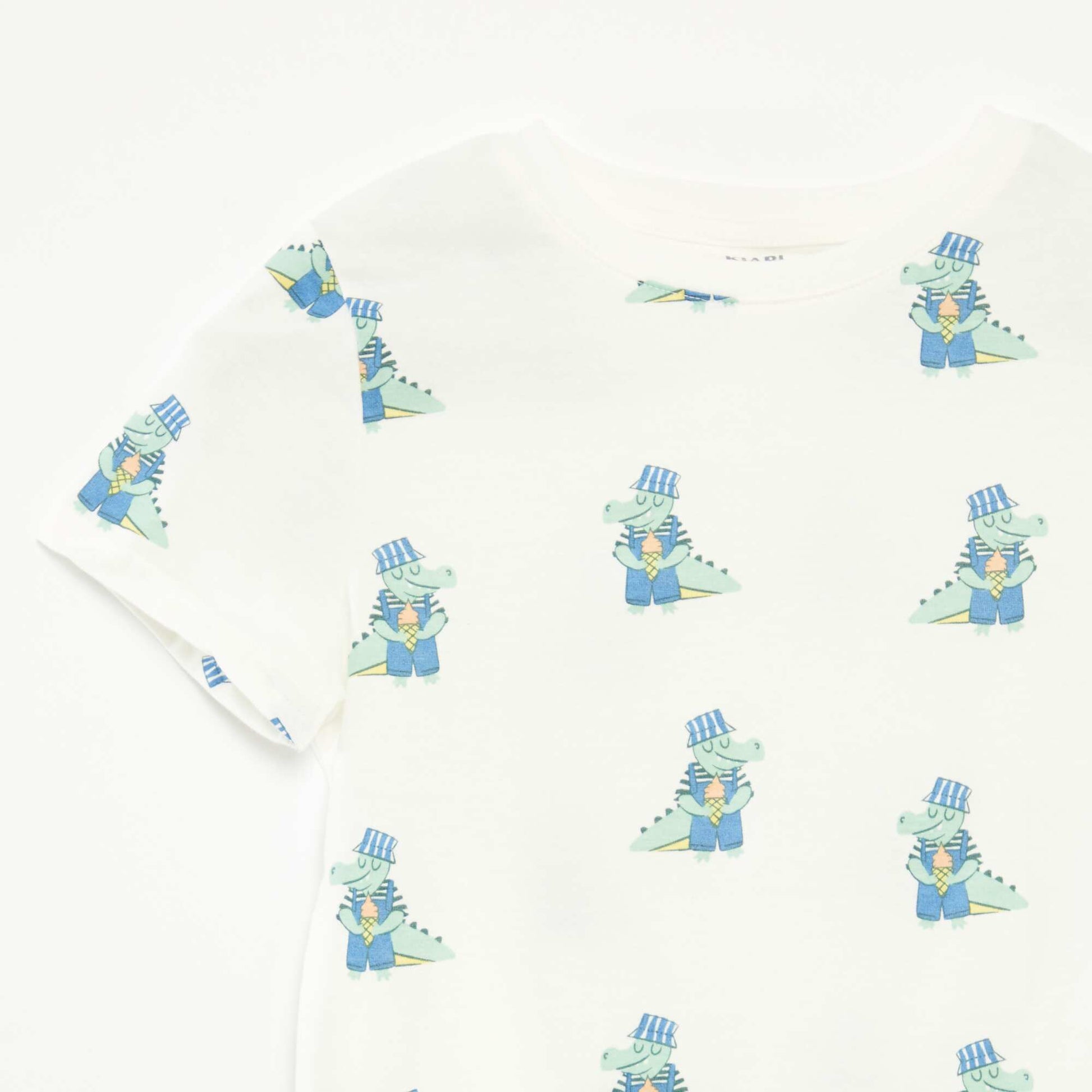 Lot de 2 t-shirts à manches courtes et col rond BLANC