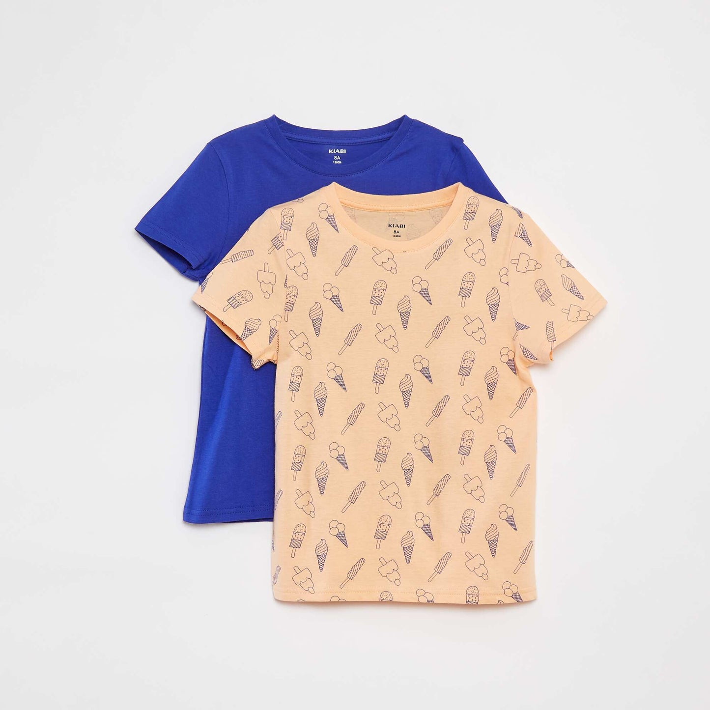 Lot de 2 t-shirts à manches courtes et col rond ORANGE