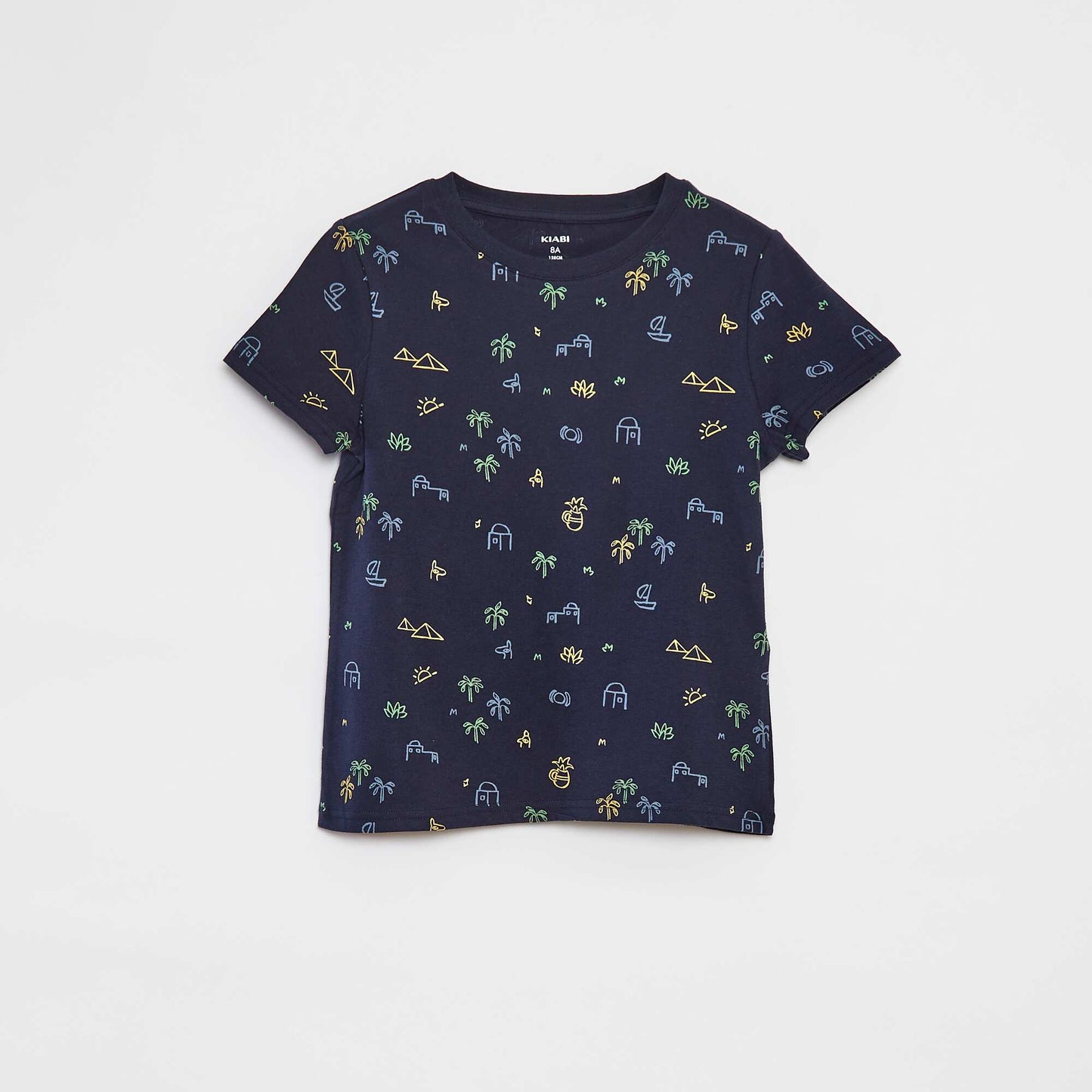 Lot de 2 t-shirts à manches courtes et col rond BLEU