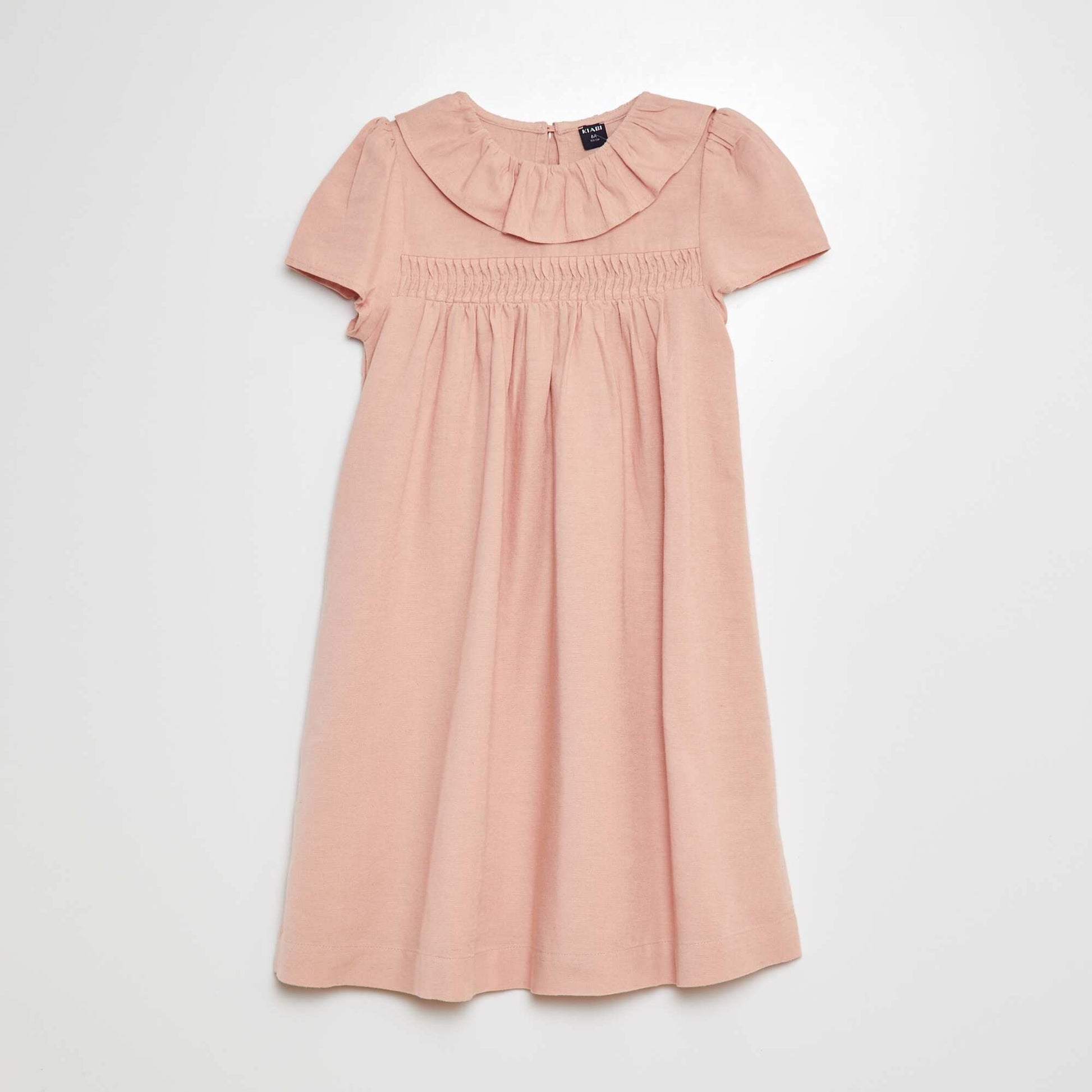 Robe en lin avec collerette ROSE