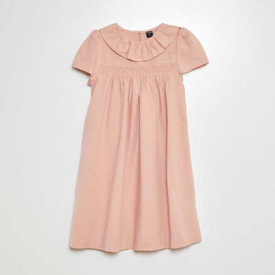 Robe en lin avec collerette ROSE