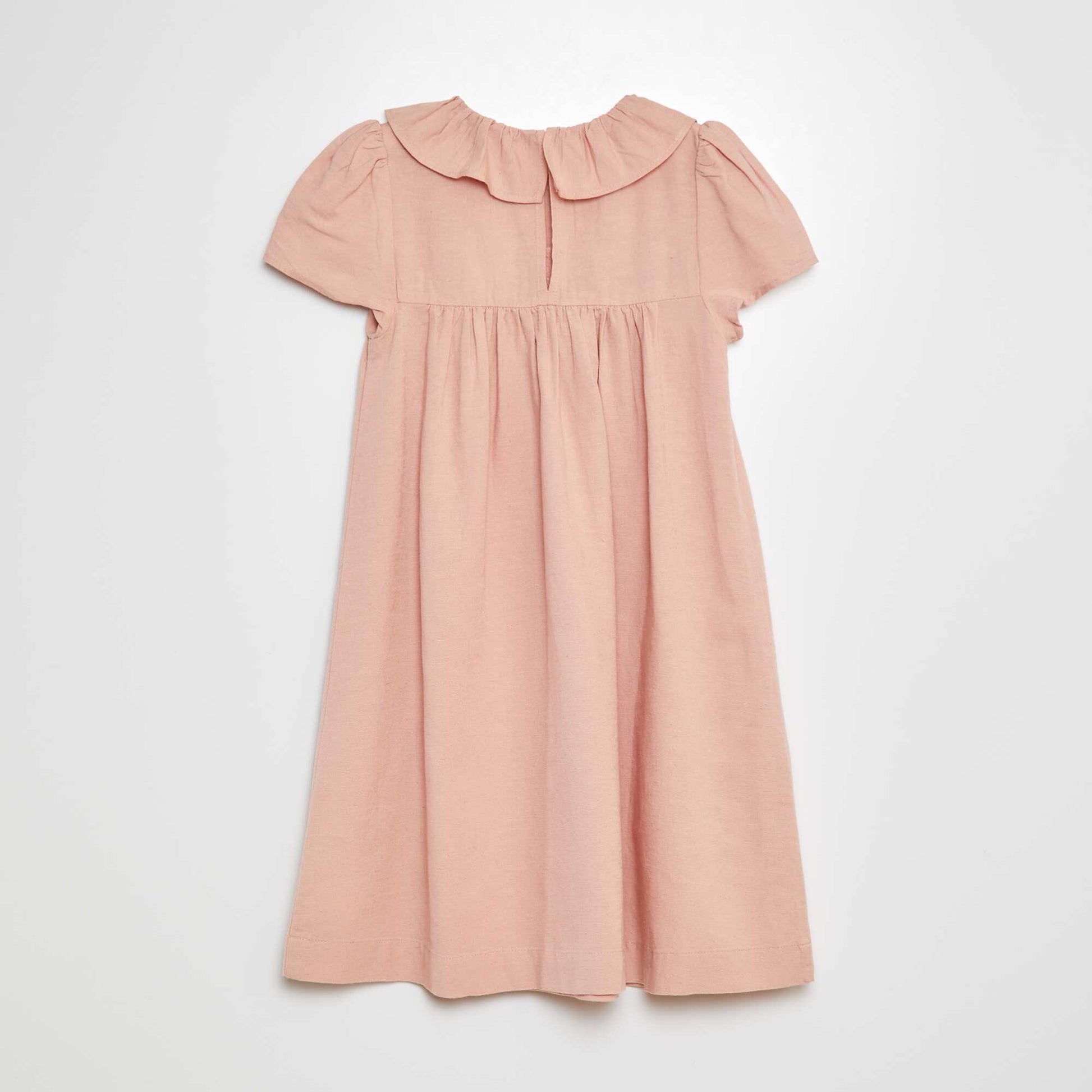 Robe en lin avec collerette ROSE