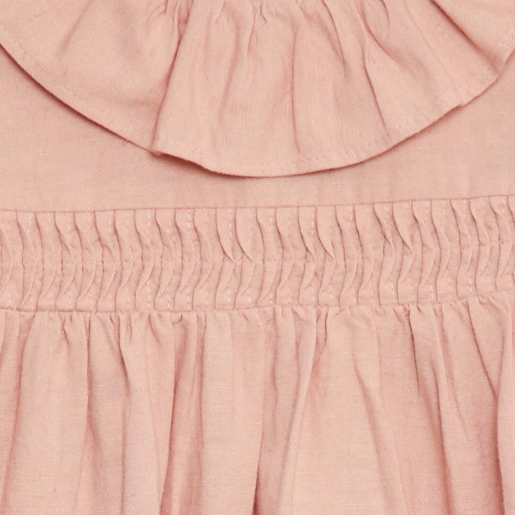 Robe en lin avec collerette ROSE