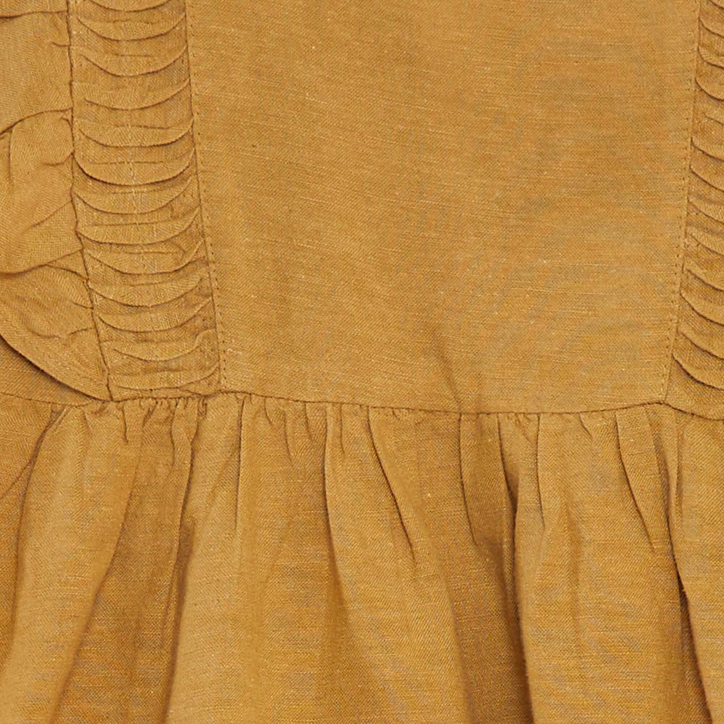 Blouse à manches courtes avec volants JAUNE