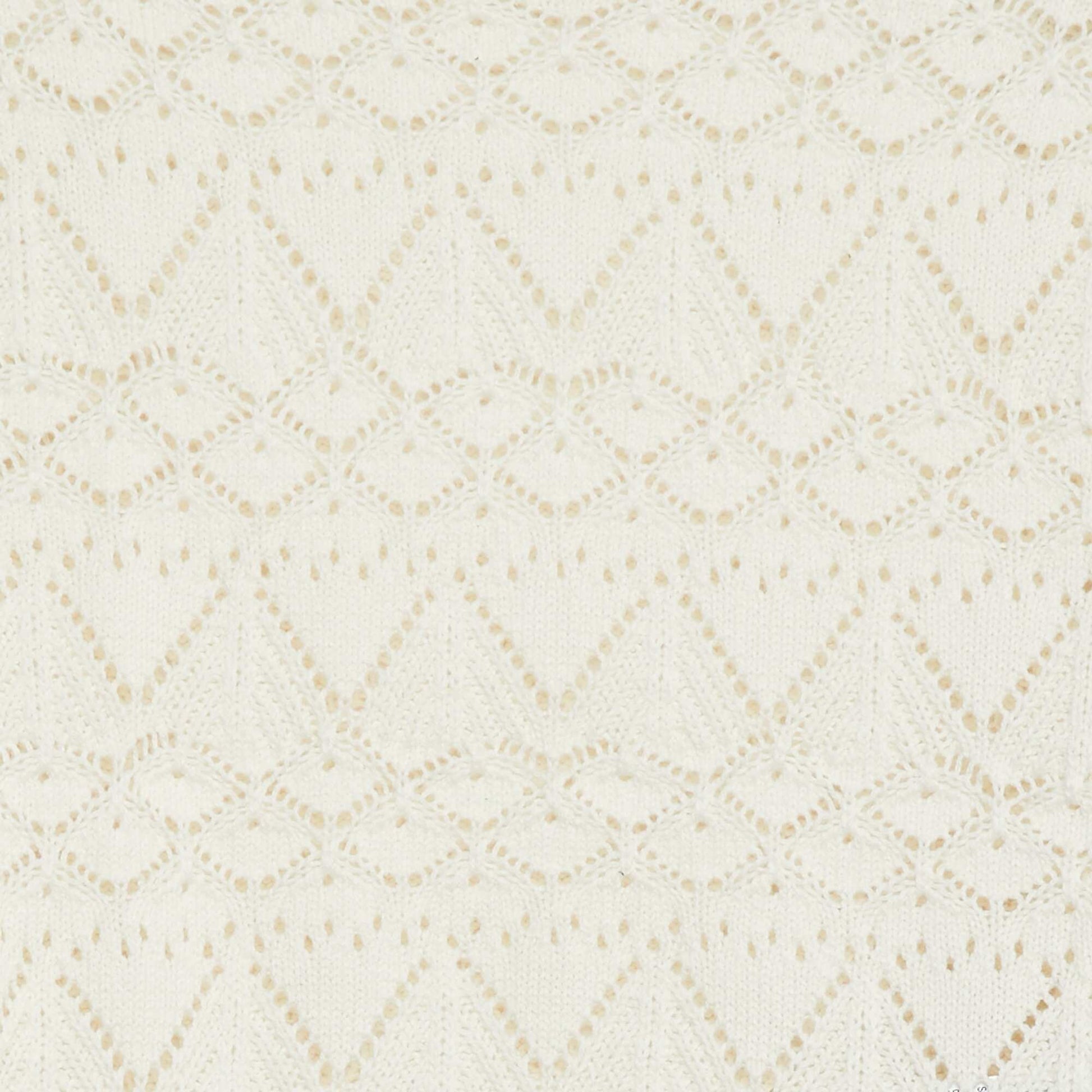 Pull en maille ajourée BLANC