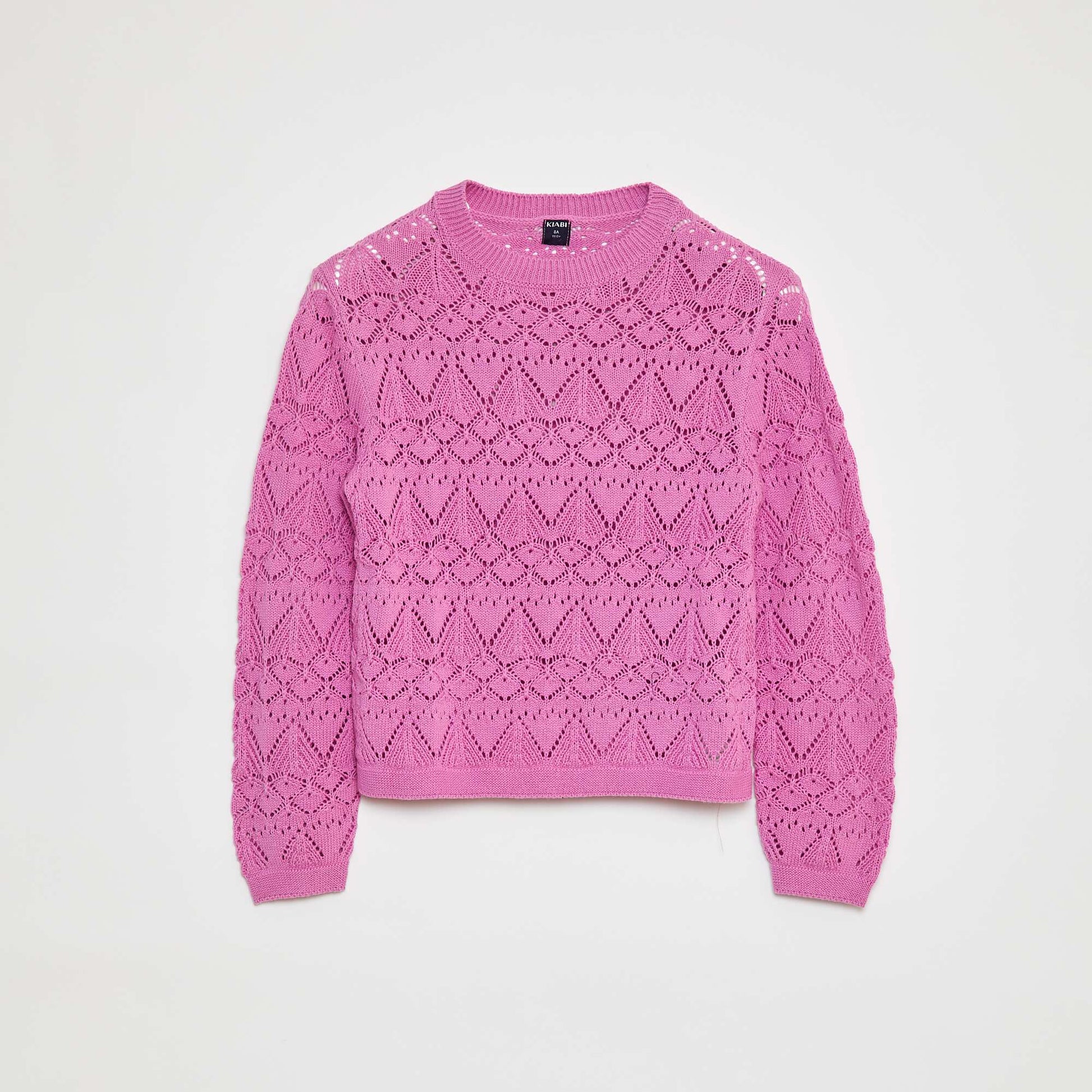 Pull en maille ajourée BLEU