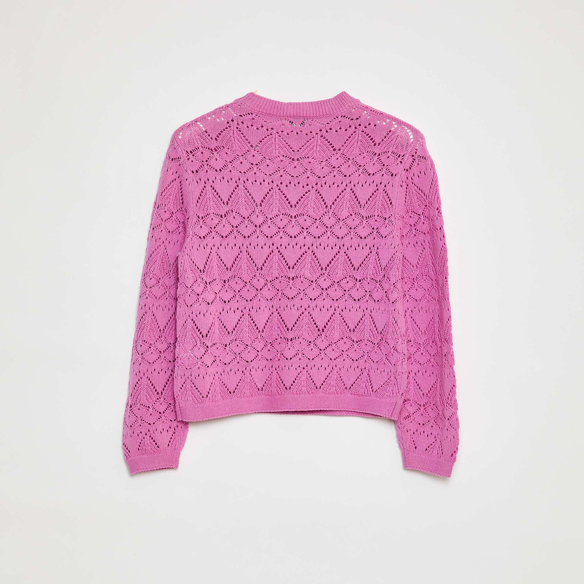 Pull en maille ajourée BLEU