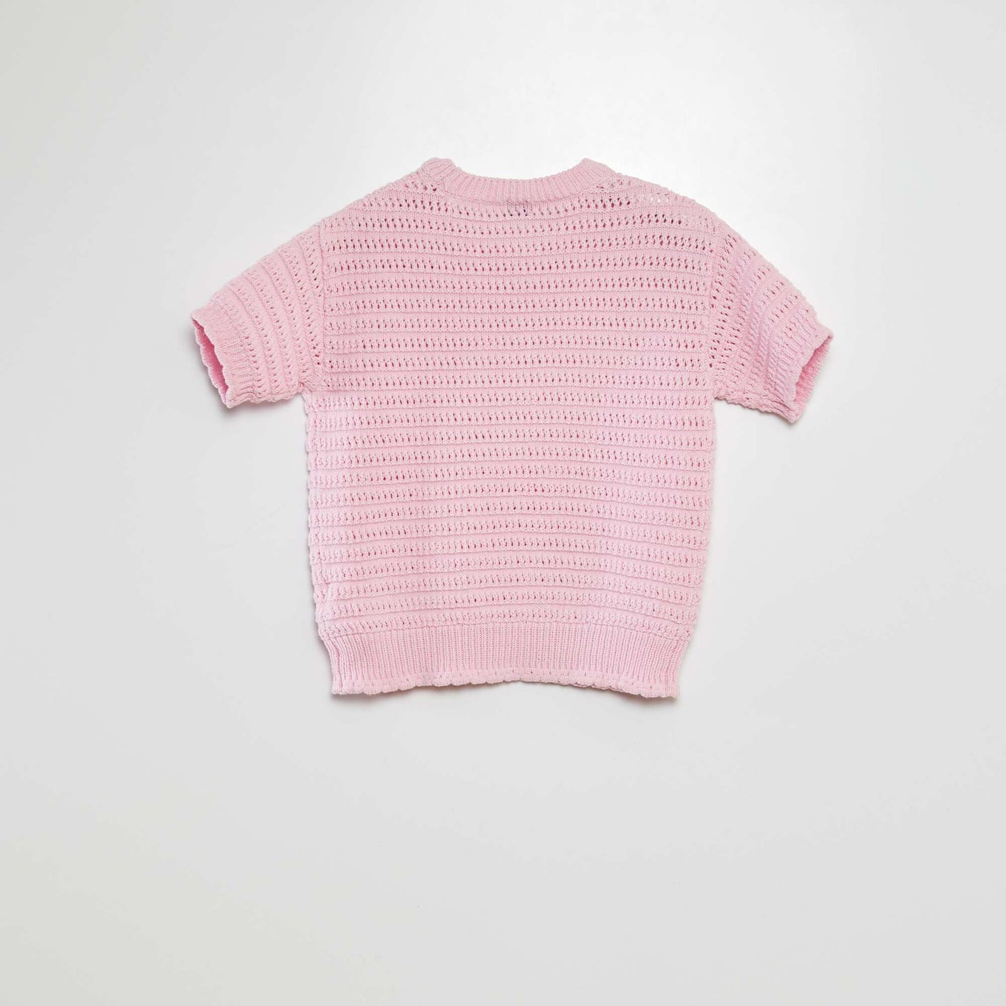 Pull en crochet manches courtes ROSE