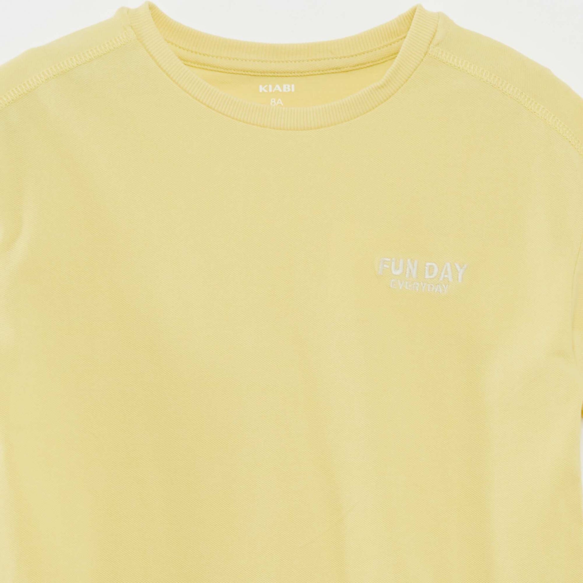 Ensemble t-shirt + short de sport - 2 pièces JAUNE