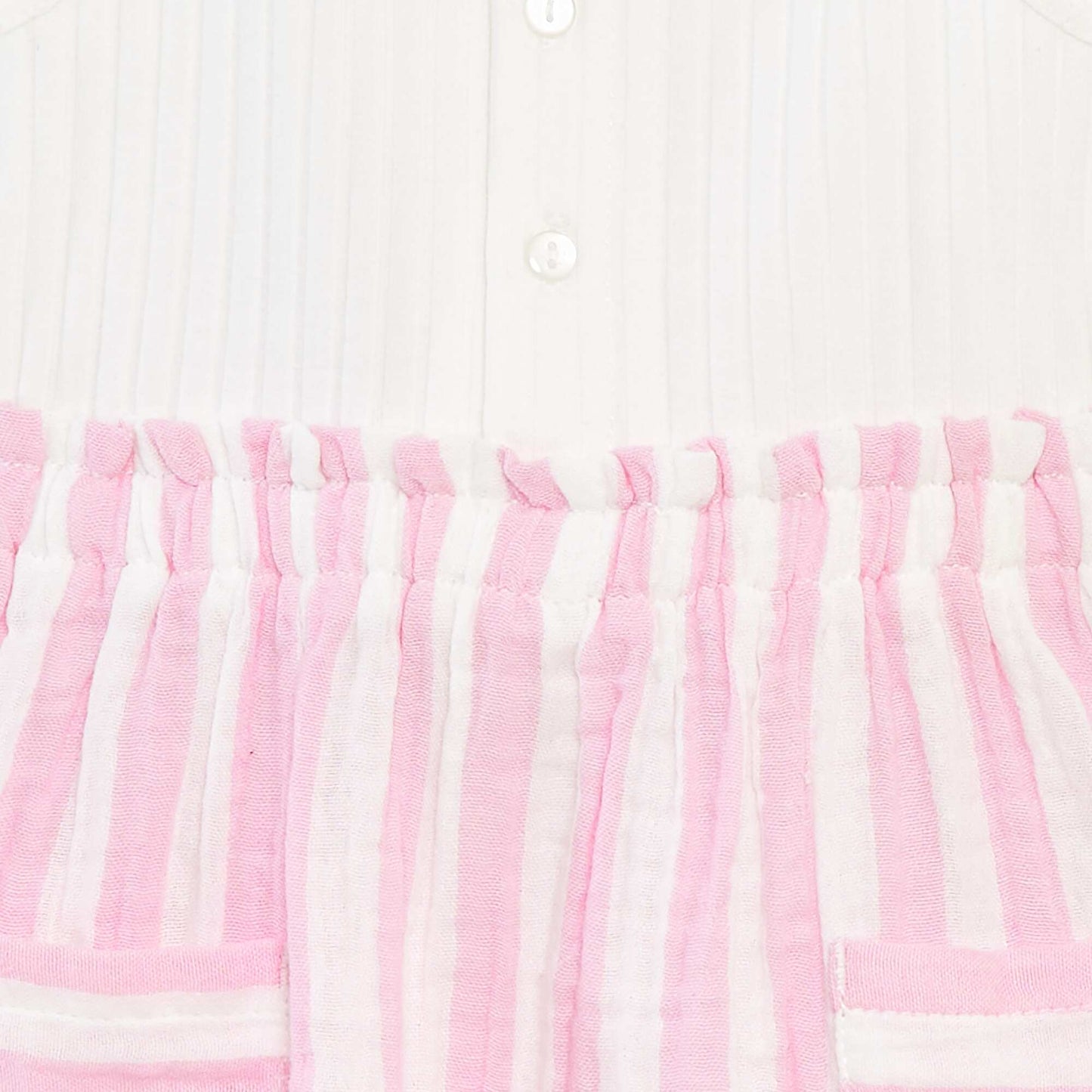Robe sans manches rayée ROSE
